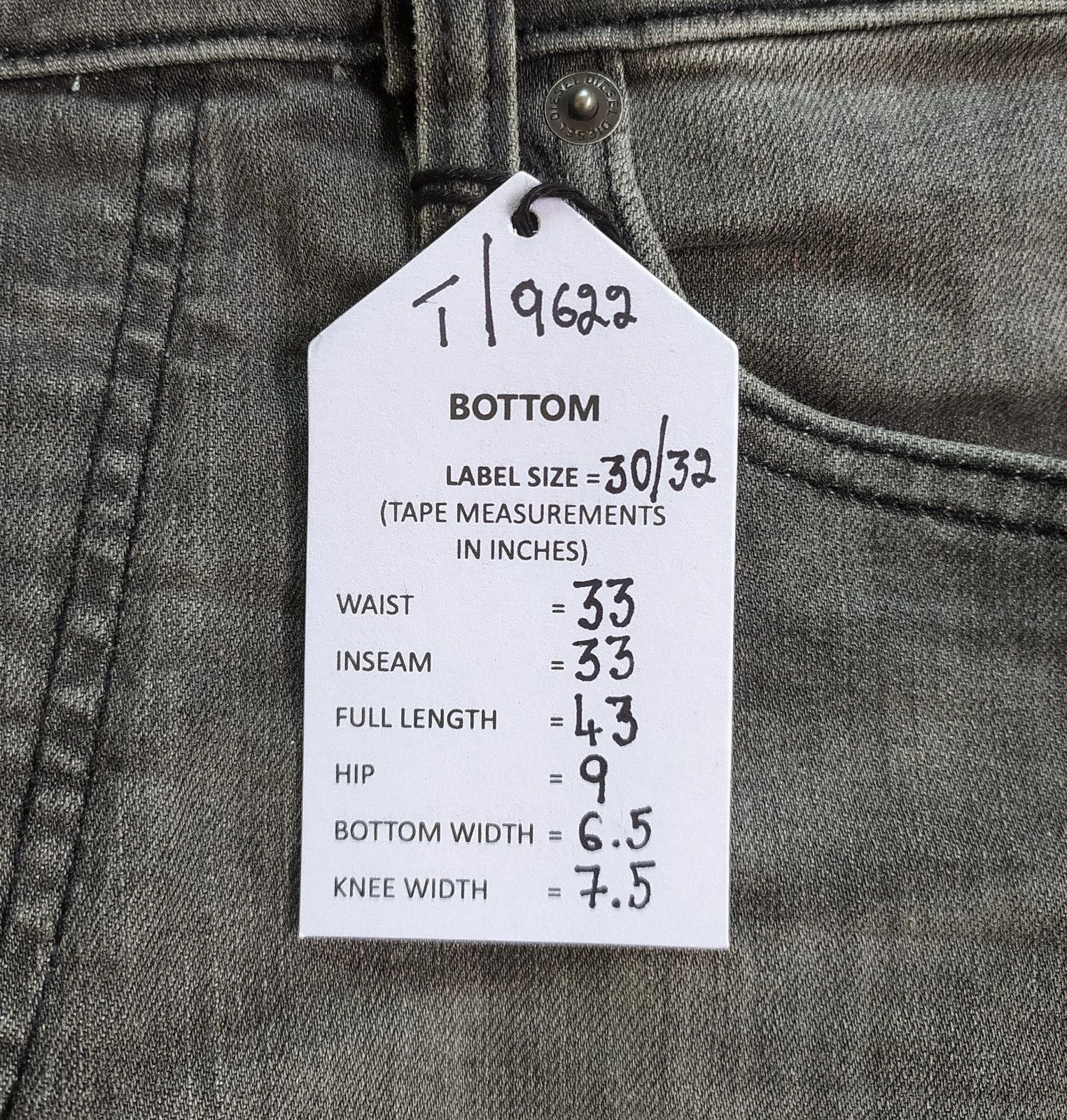 Diesel Diesel D-LUSTER L.32 MENS JEANS T/9622 Size US 30 / EU 46 - 6 Thumbnail