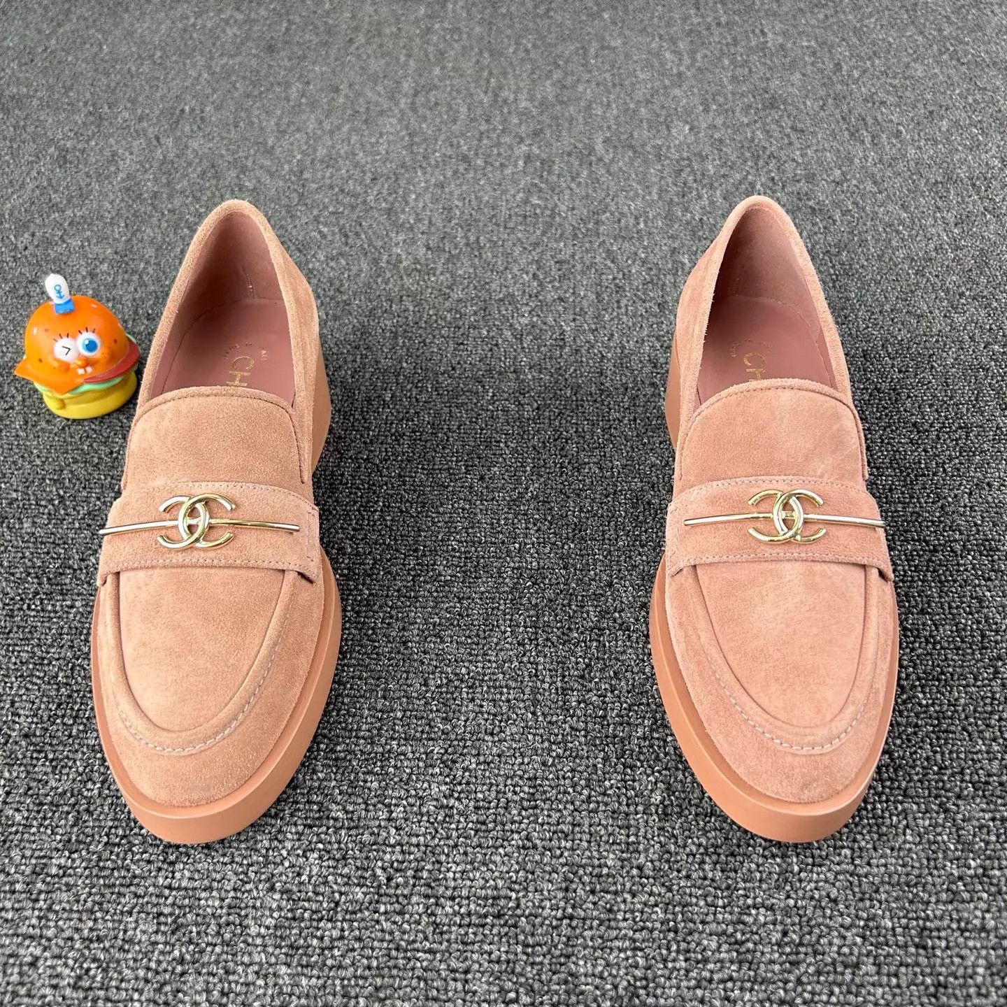 Chanel Chanel Women's Pink Loafer with Metal Logo Size 37 Size US 6.5 / IT 36.5 - 2 Thumbnail