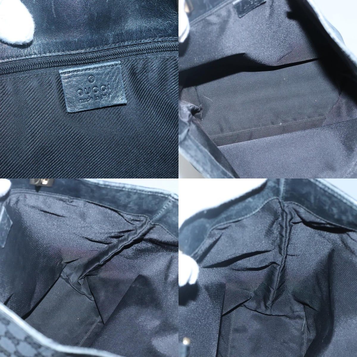 Gucci GUCCI GG Canvas Tote Bag Black Gold 002 1098 002 1098 Size ONE SIZE - 11 Thumbnail