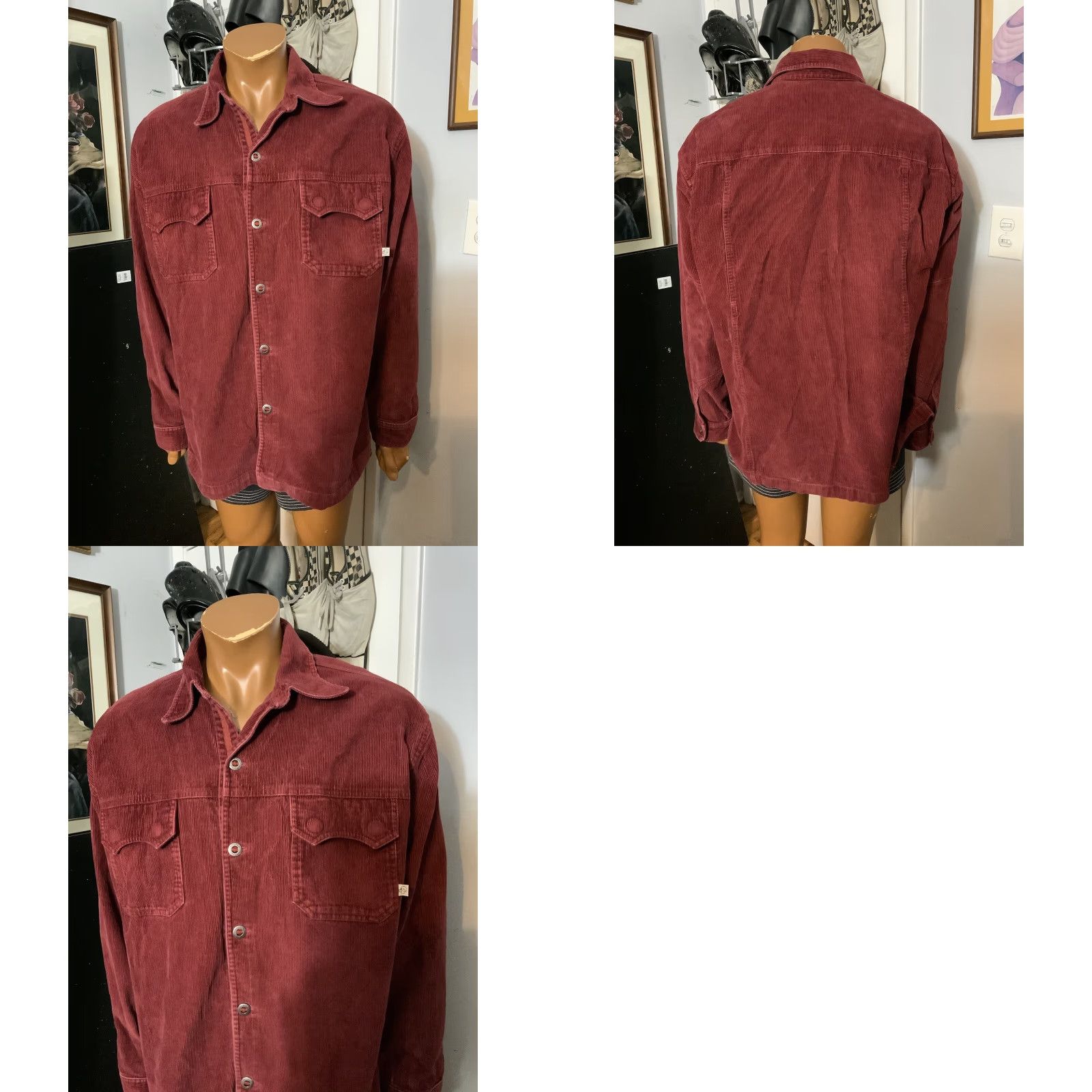 Patagonia VINTAGE Patagonia Rhythm Heavy Corduroy Western Jacket Sz. L Burgundy Cotton Ranch Sawtooth 2005 Men Size US L / EU 52-54 / 3 - 8 Thumbnail