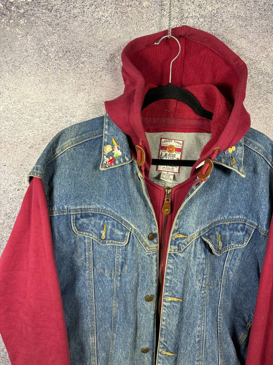 Vintage × Warner Bros ALL FOLKS LOONELY TUNES 1995 WB Hoodie Vest Jacket Denim XL Size US XL / EU 56 / 4 - 5 Thumbnail