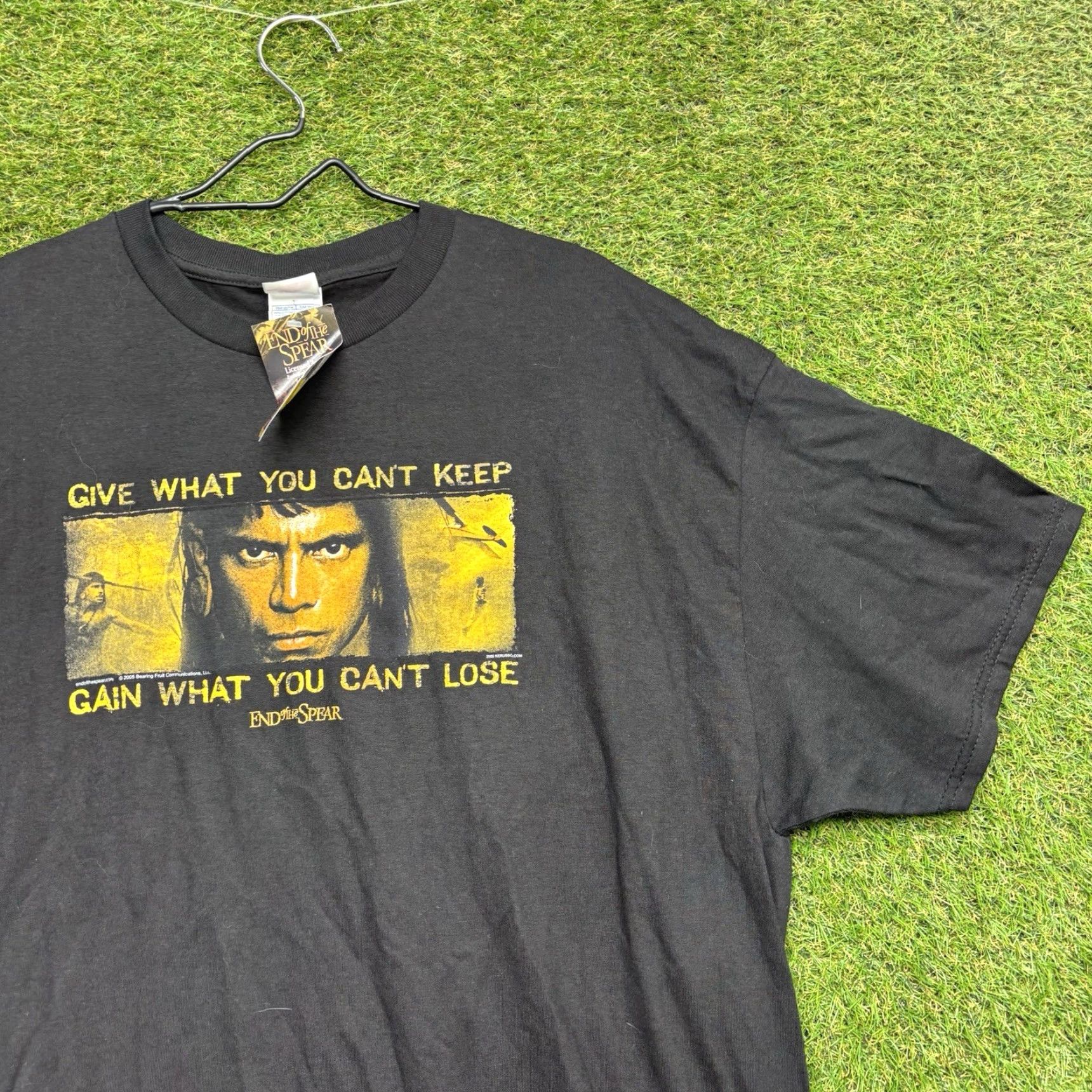 Vintage VINTAGE End of the Spear Movie Shirt 2XL Black 90s Mens NWT Size US XXL / EU 58 / 5 - 3 Thumbnail