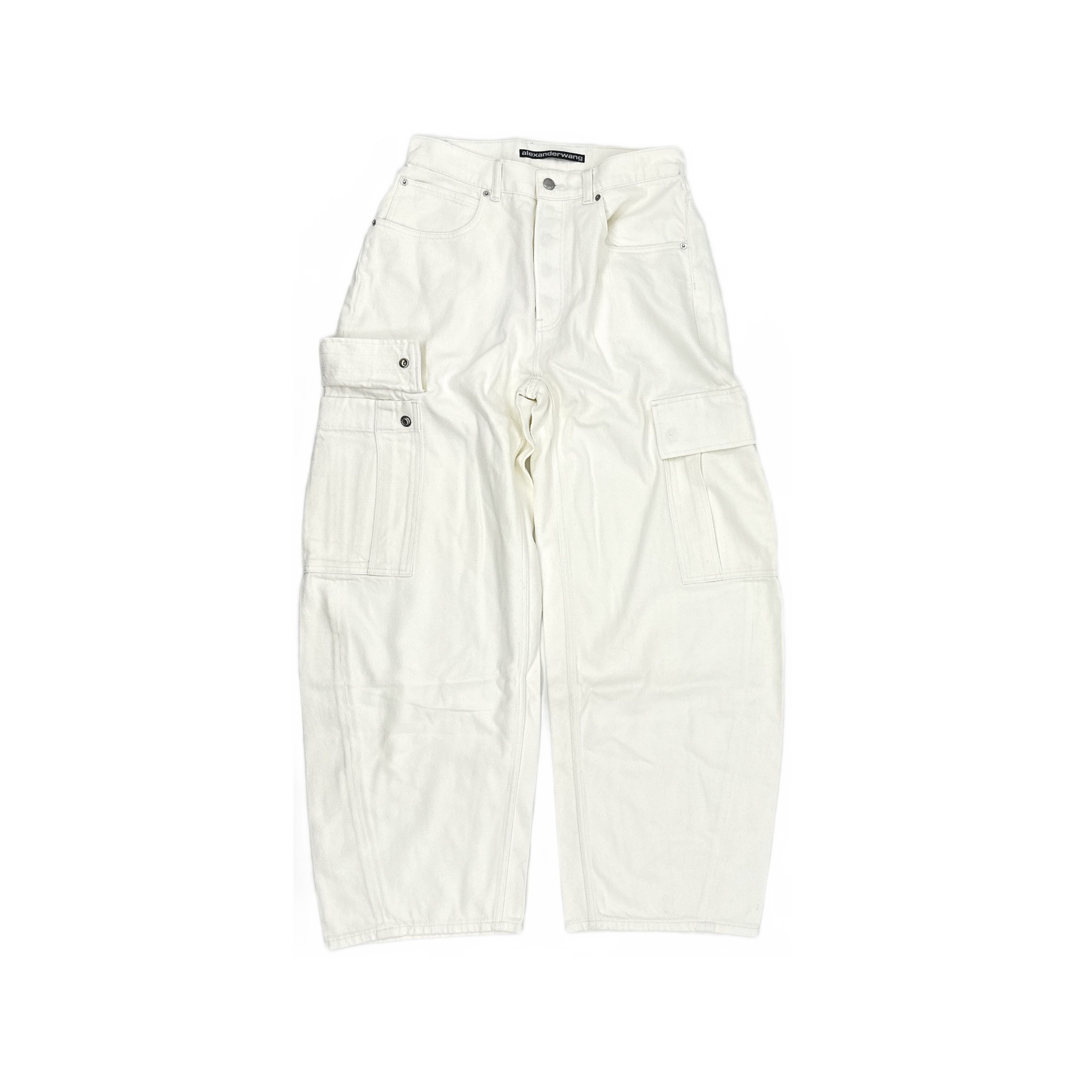 Alexander Wang Alexander Wang White Wide Leg Jeans Size 27 Size 27" / US 4 / IT 40 - 1 Thumbnail