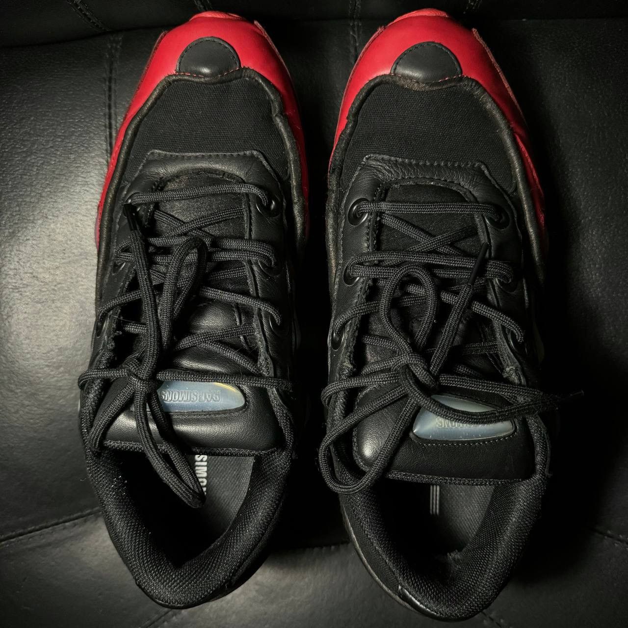 Adidas × Raf Simons 9,5us Adidas Raf Simons ozweego Scarlet Corn black Size US 9.5 / EU 42-43 - 8 Thumbnail
