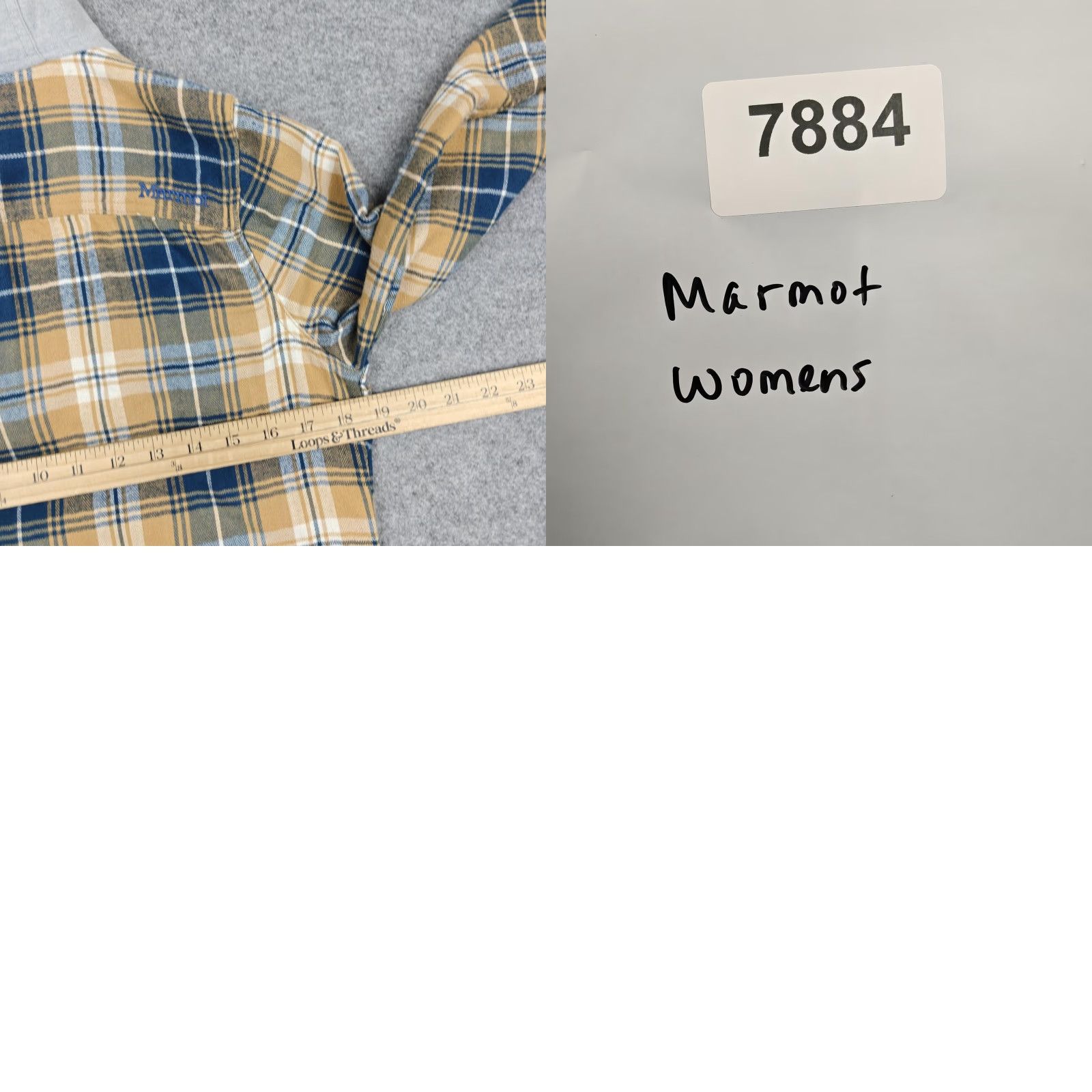 Marmot Marmot Jacket Womens Medium Yellow Plaid Flannel Hooded Snap Front Shirt Jacket Size M / US 6-8 / IT 42-44 - 8 Thumbnail
