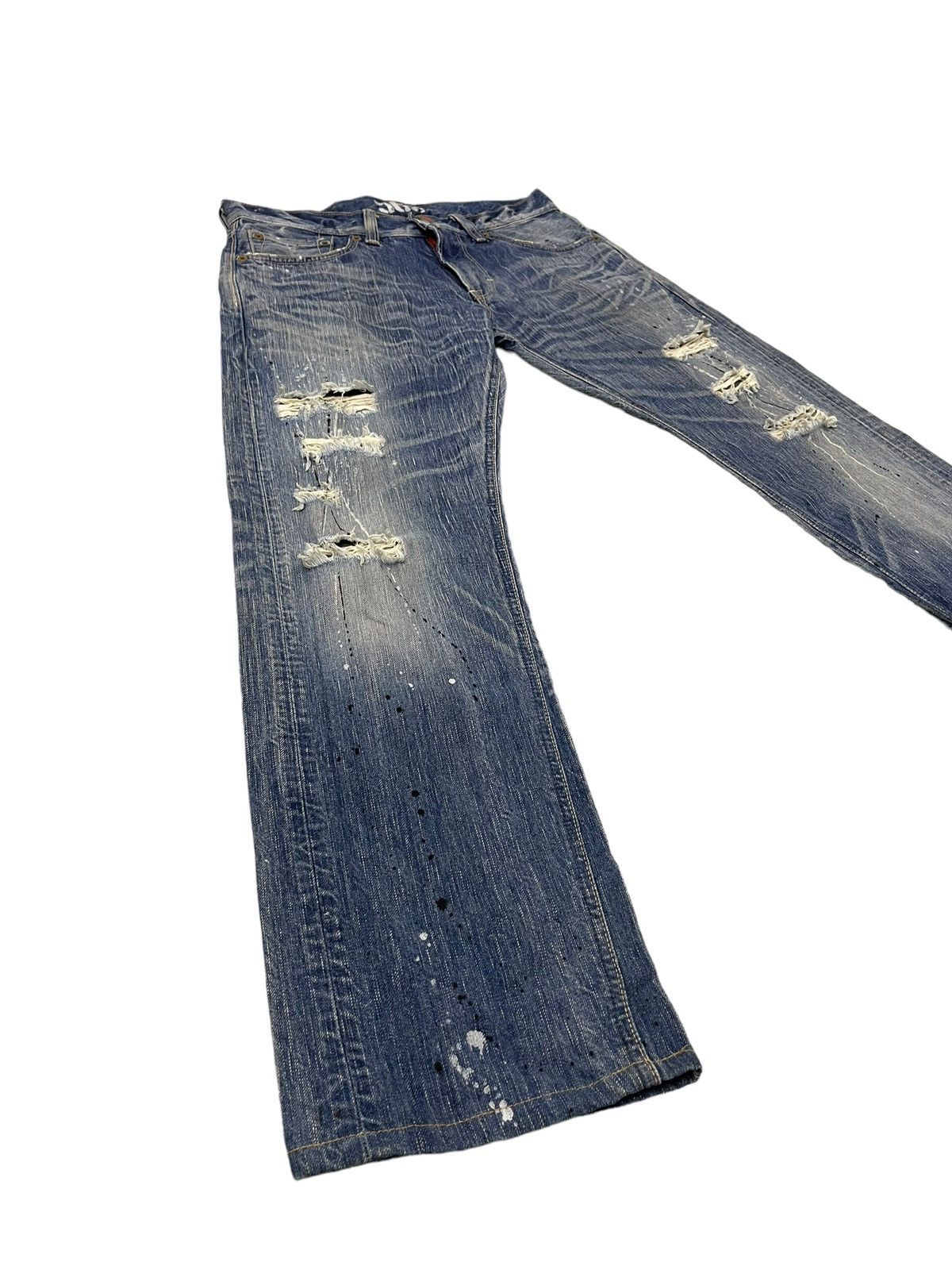 Edwin Distress Jeans Edwin 503 Faded Paint Splash Regular 7🟦5 Size US 34 / EU 50 - 2 Thumbnail