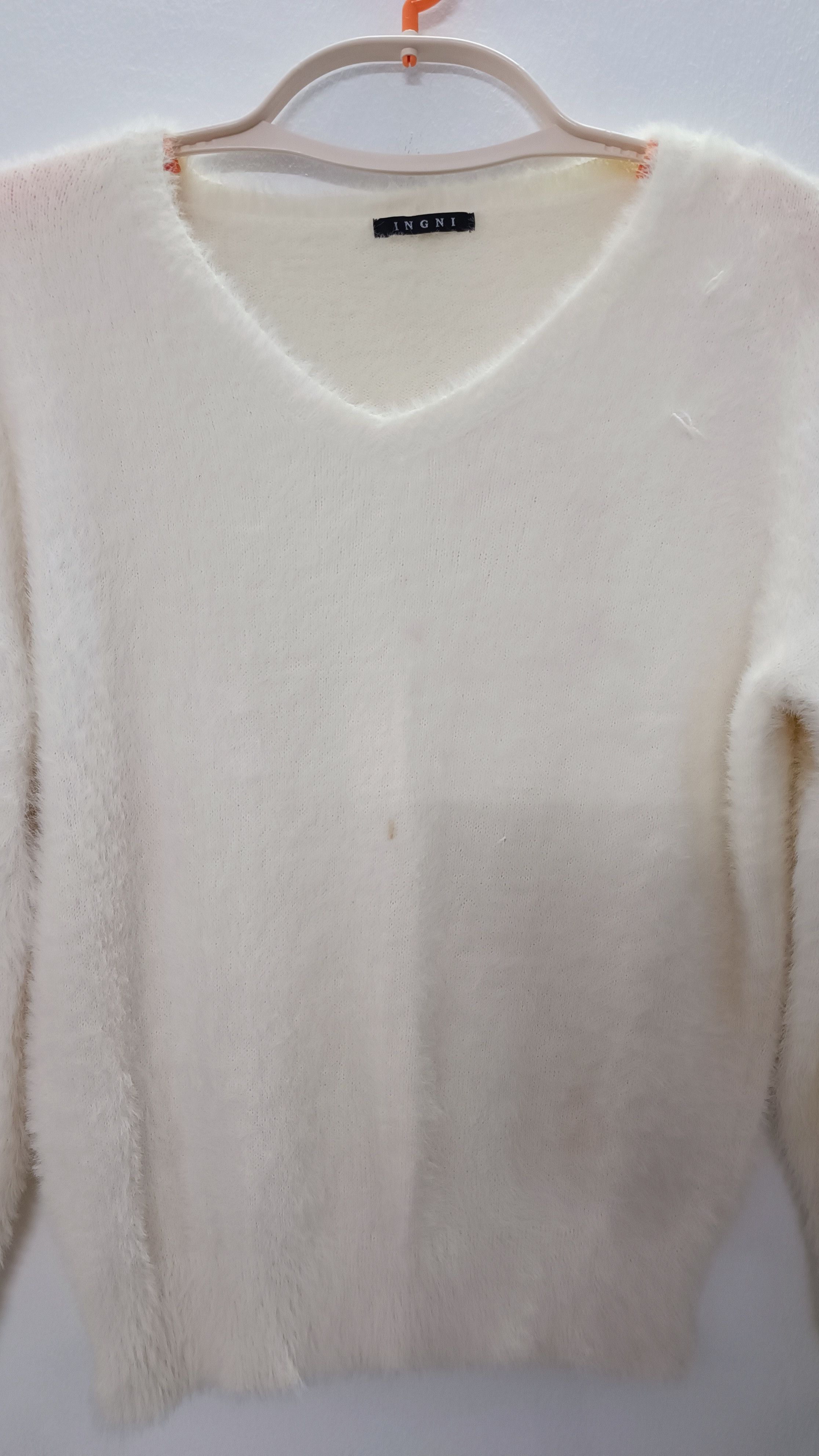 Homespun Knitwear × Japanese Brand × Vintage INGNI Vintage Look White Knitwear Size M / US 6-8 / IT 42-44 - 2 Thumbnail