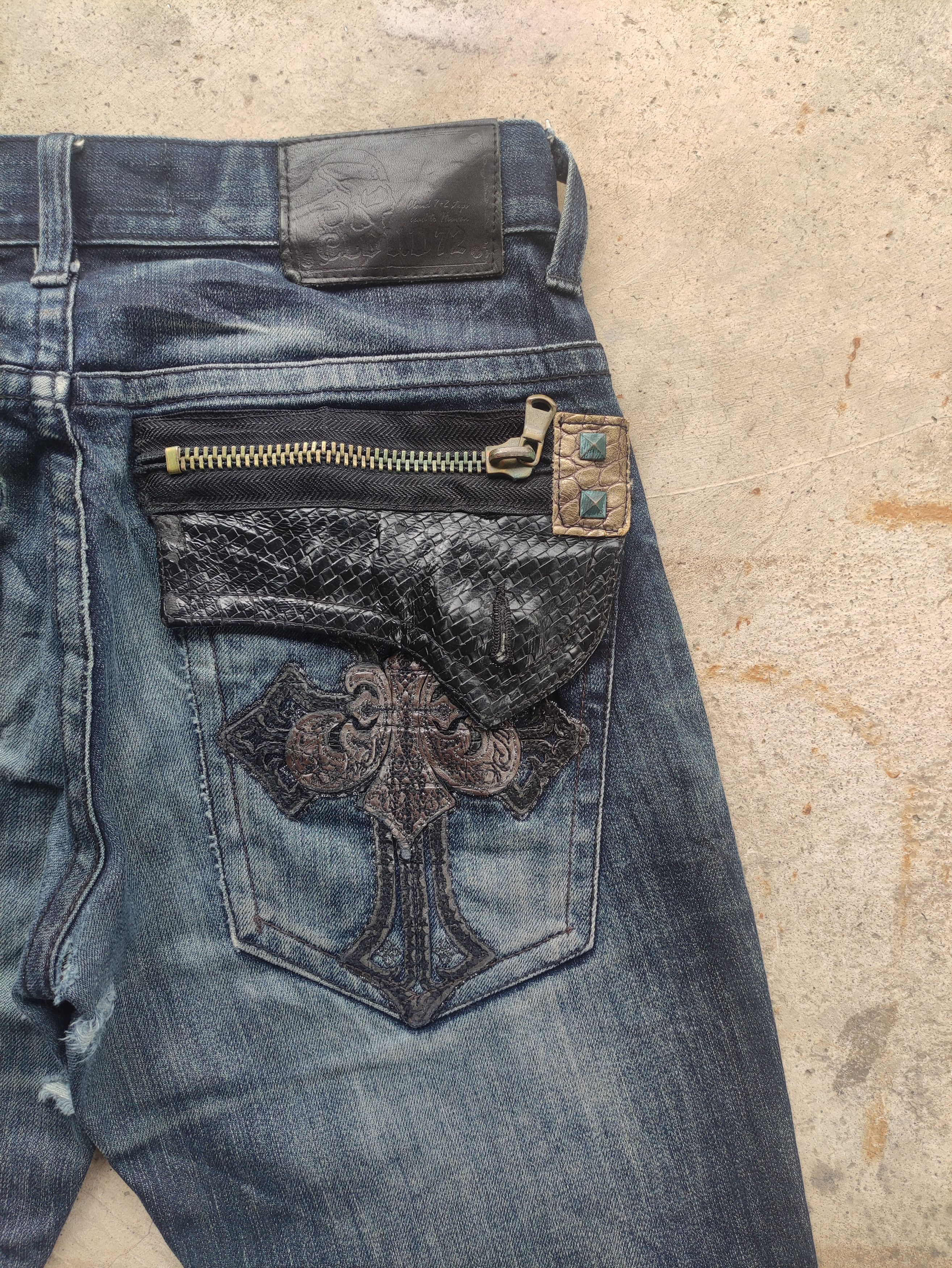 Japanese Brand Vintage Cloud 72 Distressed Faded Denim W30 Size US 30 / EU 46 - 12 Thumbnail