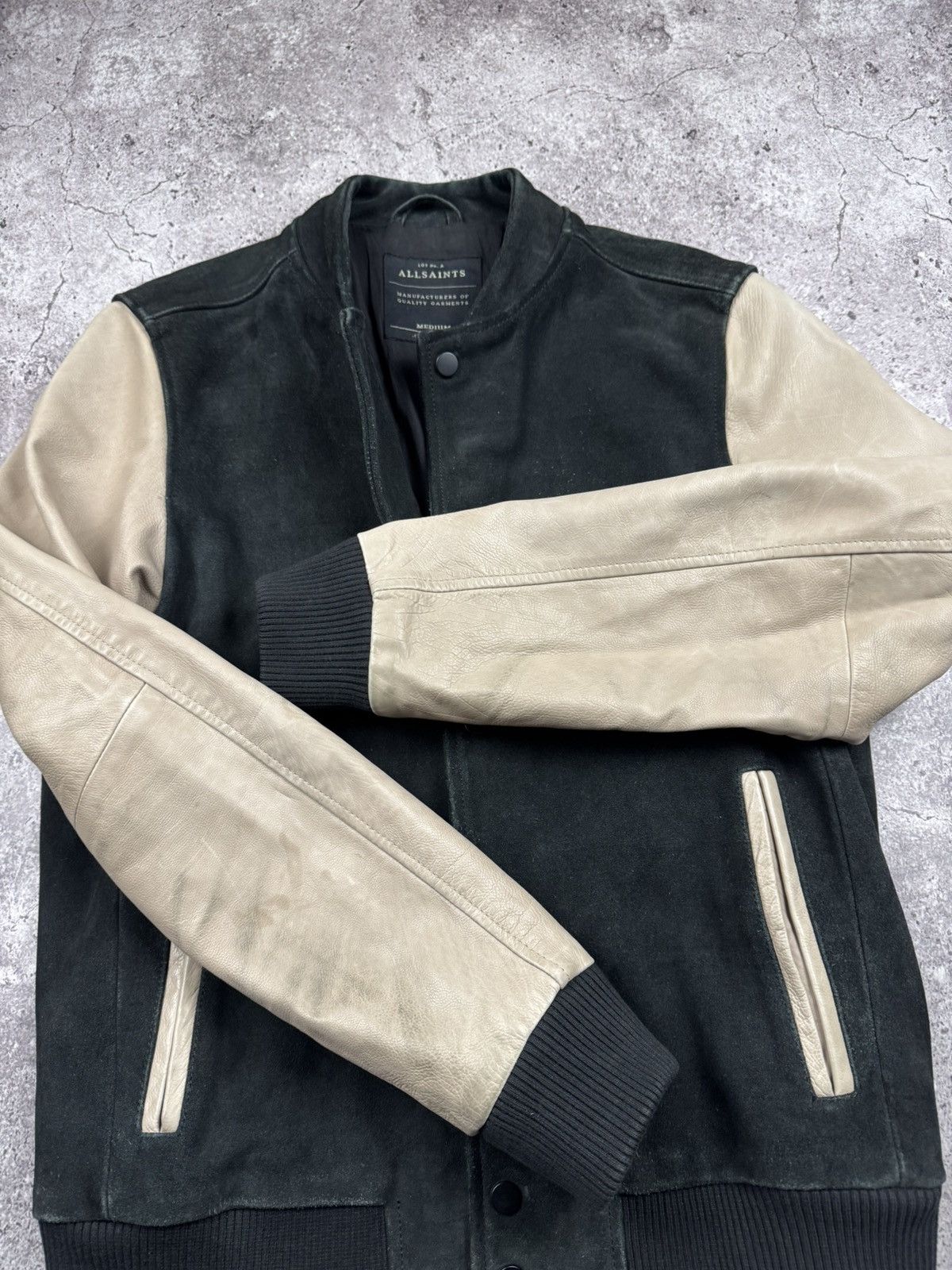 Allsaints Allsaints Suede Leather Bomber Jacket Size US M / EU 48-50 / 2 - 9 Thumbnail
