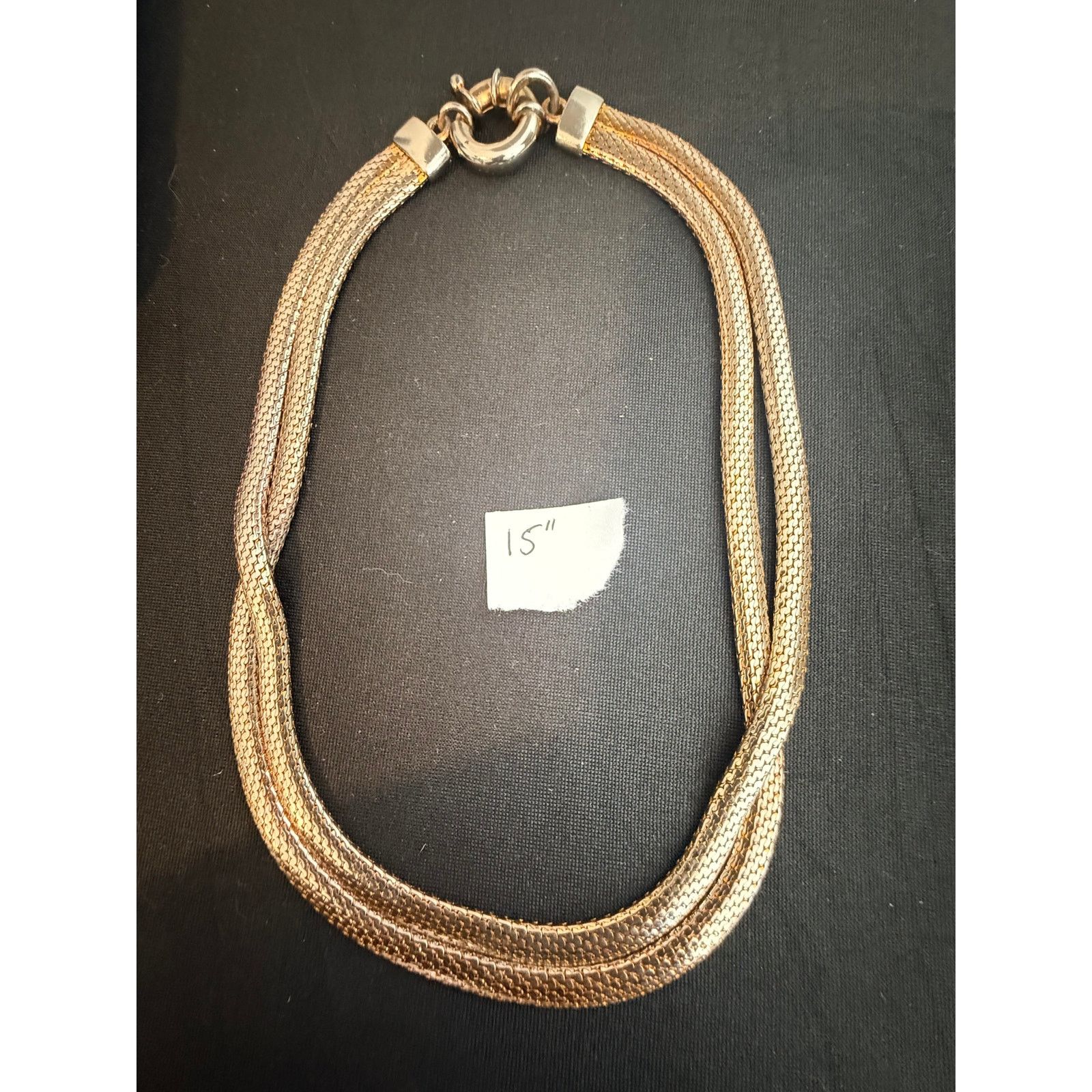 Other Vintage Gold and Silver Tone Multi Strand Mesh Necklace Size ONE SIZE - 5 Thumbnail