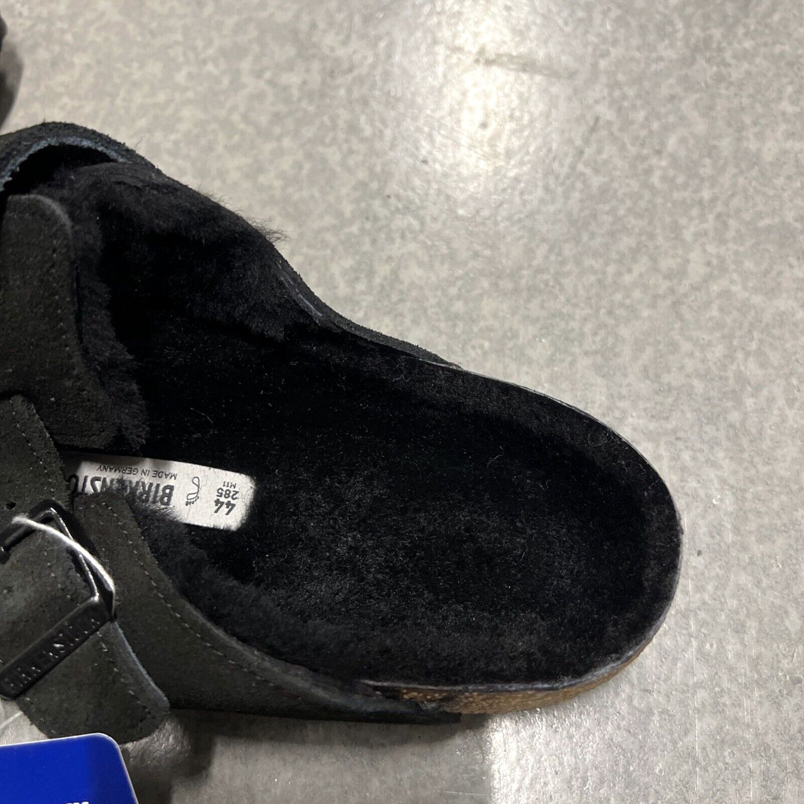 Birkenstock Birkenstock Men’s New Boston Shearling Black Suede Leather Sz 11 EU 44 Size US 11 / IT 41 - 4 Thumbnail