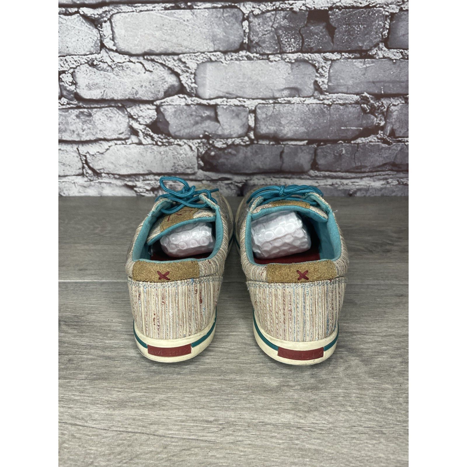 Other Hooey Loper By Twisted X Tan Fabric Western Blue Lace Shoes Size US 6.5 / IT 36.5 - 3 Thumbnail