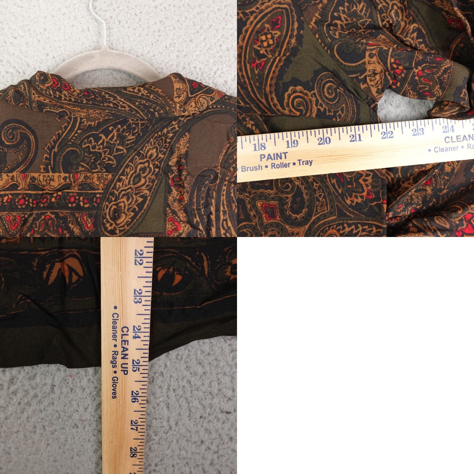 Pendleton VINTAGE Pendleton Shirt Womens 14W Brown Paisley Long Sleeve 100% Rayon V-Neck Boho Mens? Size XL / US 12-14 / IT 48-50 - 8 Thumbnail