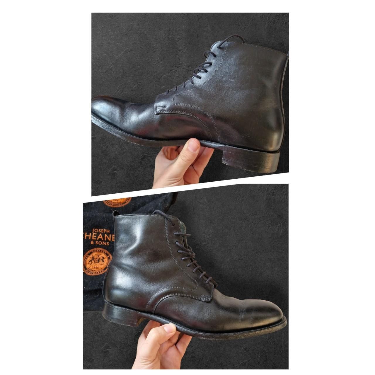 Other mens black leather Joseph cheaney lace up boots Size US 8 / EU 41 - 5 Thumbnail