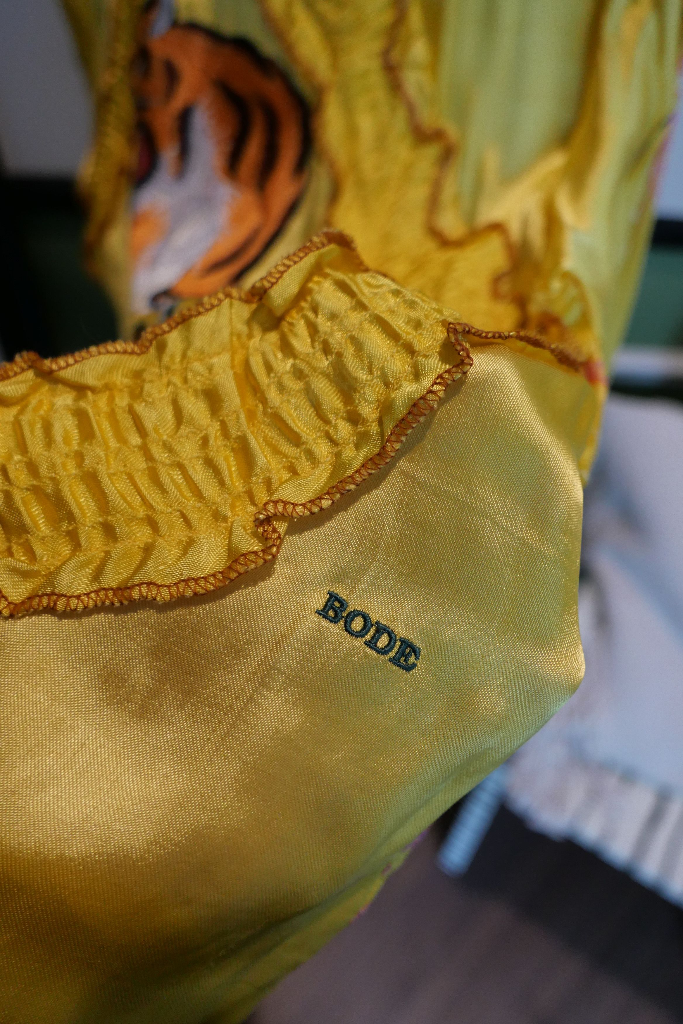 Bode Bode Yellow Tiger Ruching Shirt Size US M / EU 48-50 / 2 - 8 Thumbnail