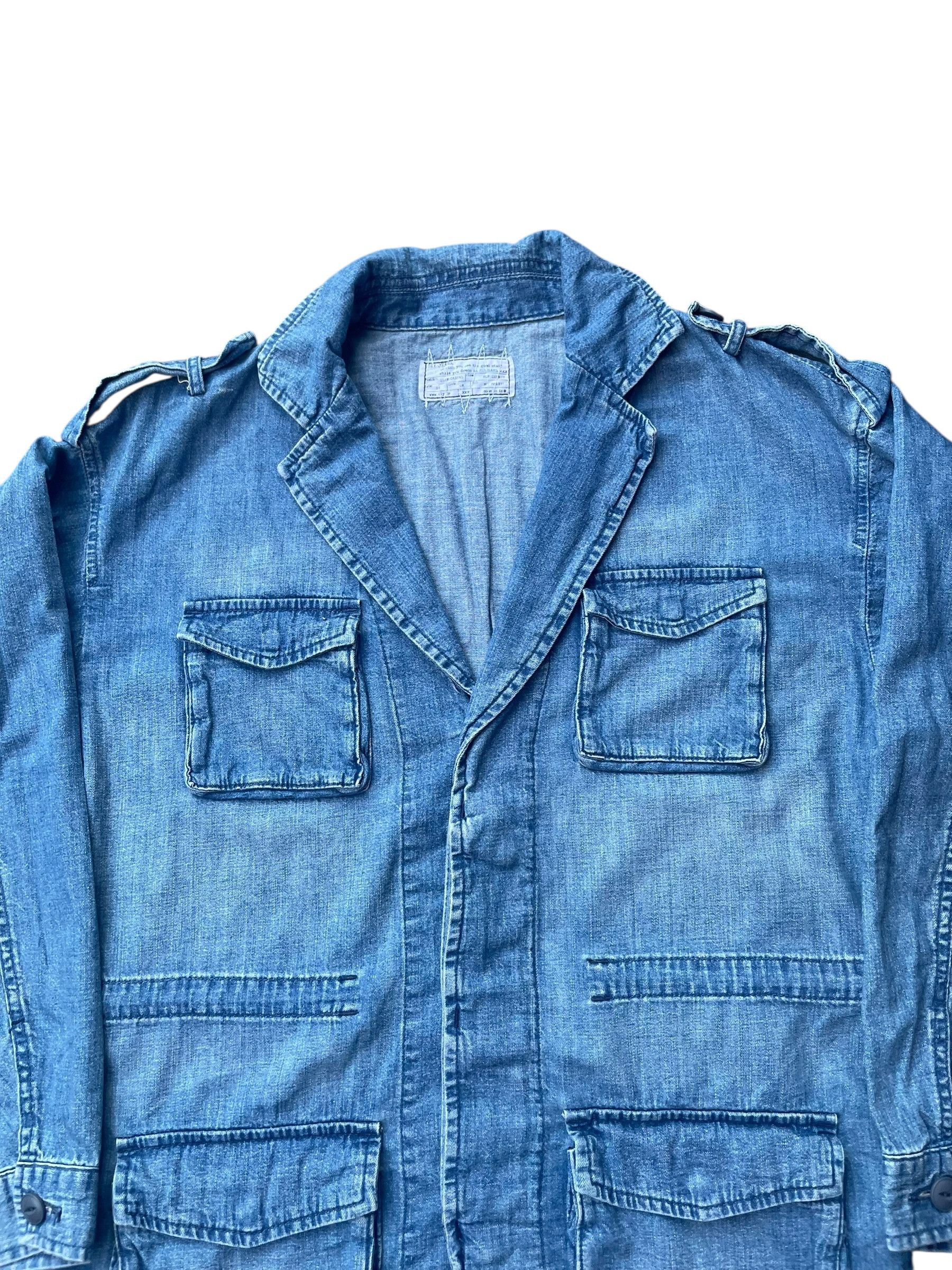 SLY Sly Jeans Military M65 Style Denim Jacket Size US M / EU 48-50 / 2 - 3 Thumbnail