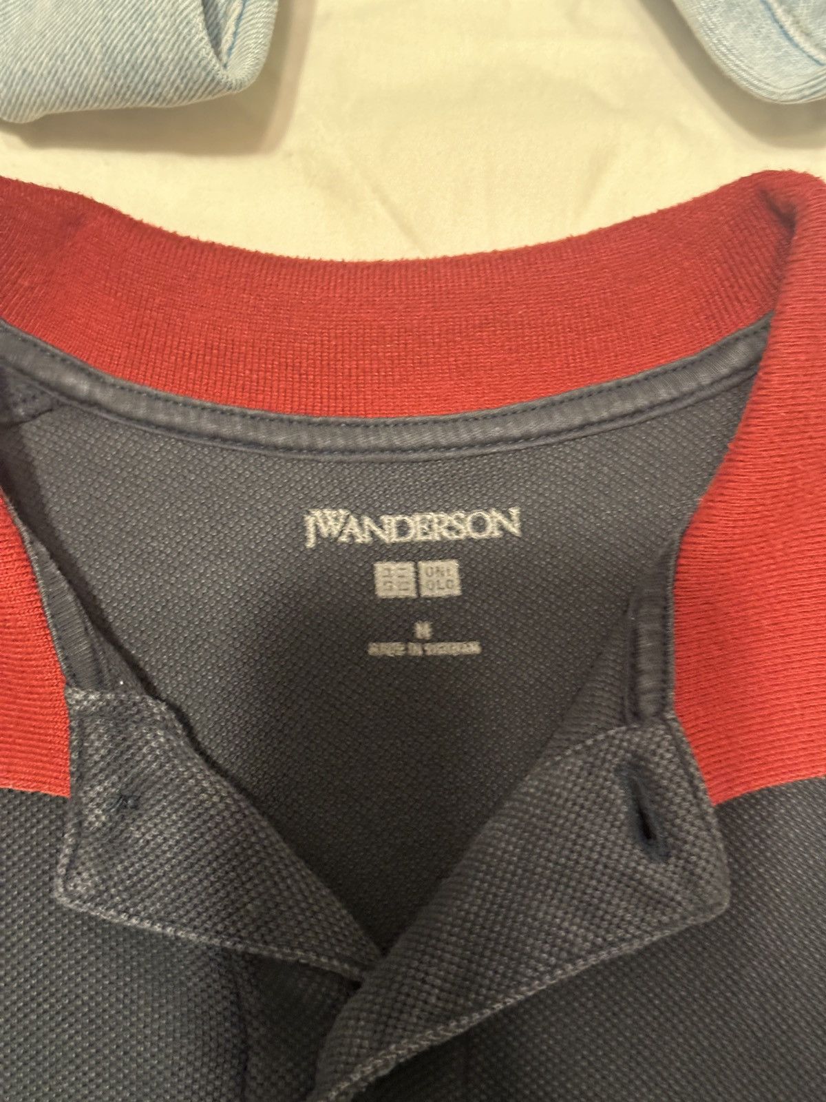 JW Anderson × Uniqlo Uniqlo x JWA navy polo red collar med Size US M / EU 48-50 / 2 - 2 Thumbnail