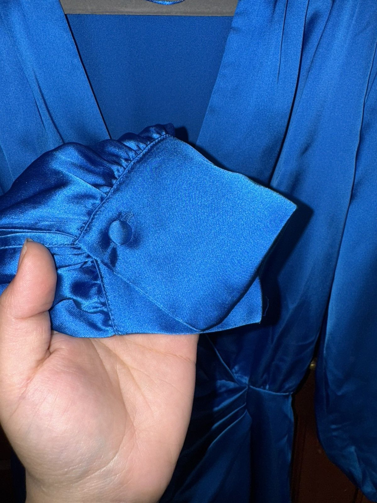 Zara Zara Blue satin dress Size S / US 4 / IT 40 - 5 Thumbnail