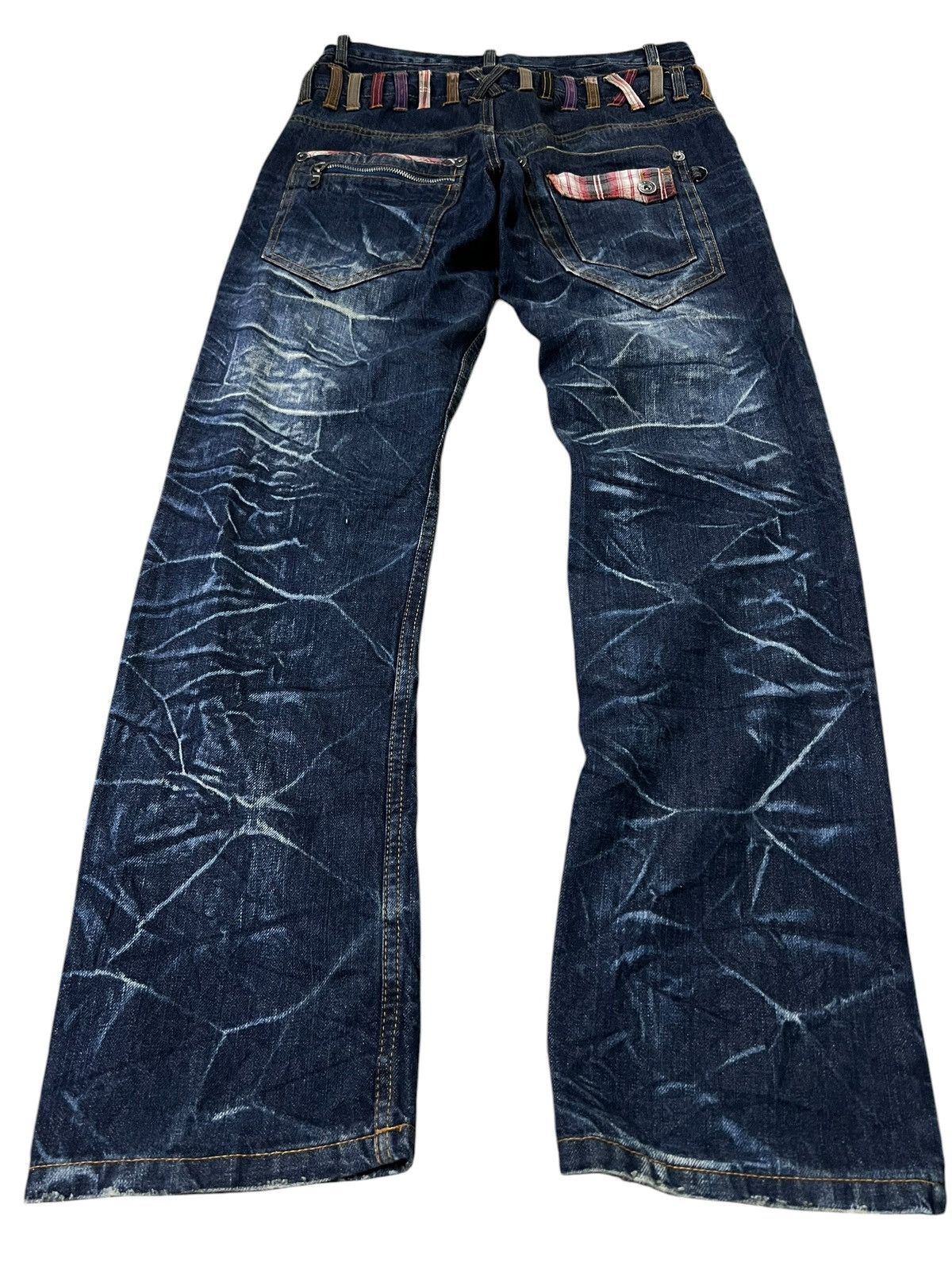 Japanese Brand 💥Double Waist💥Nylaus Clothing Clawmark If six was nine style Size US 30 / EU 46 - 2 Thumbnail