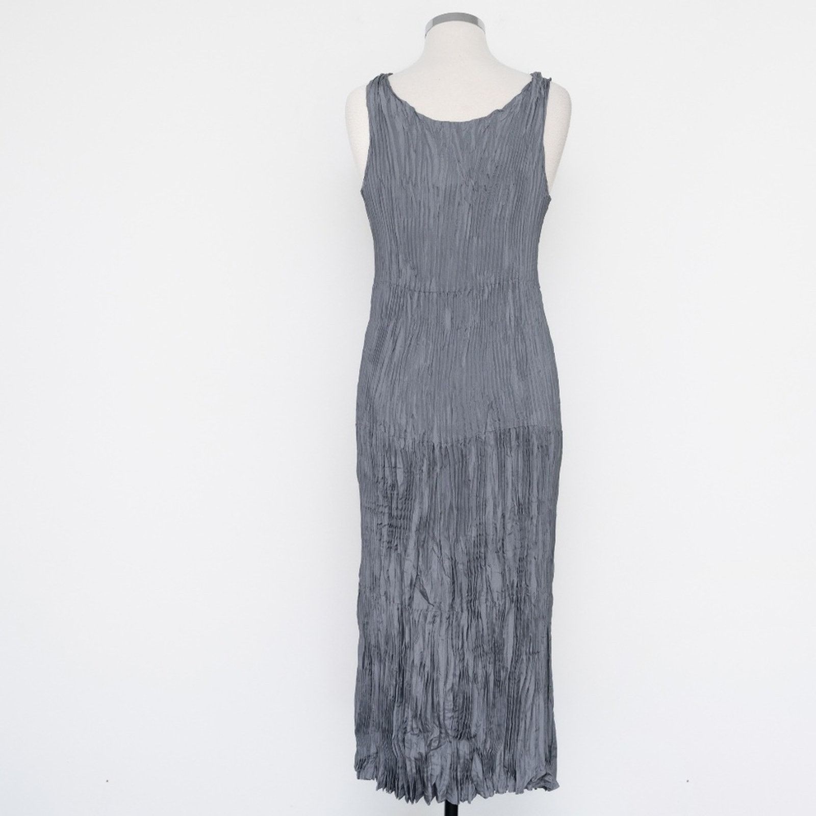 Eileen Fisher Eileen Fisher. Cushed Silk Midi Dress. Size L / US 10 / IT 46 - 3 Thumbnail
