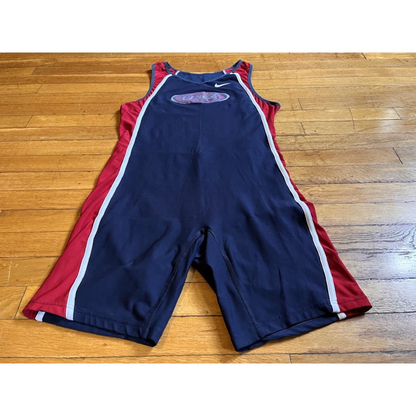 Nike VINTAGE Nike USA Olympic Team Track & Field Unisuit Singlet Mens XL Blue 90s USA Nike Singlet Tracksuit Athletic Size US 36 / EU 52 - 2 Thumbnail