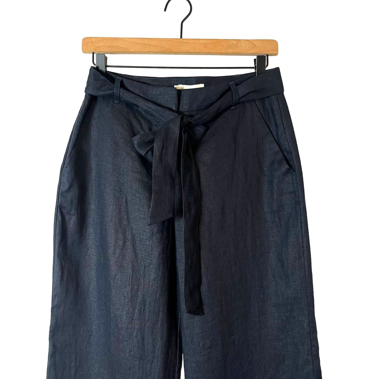 Hobbs London HOBBS LONDON Jacqui Wide Leg Linen Trousers Size 4 NWT Size 27" / US 4 / IT 40 - 5 Thumbnail