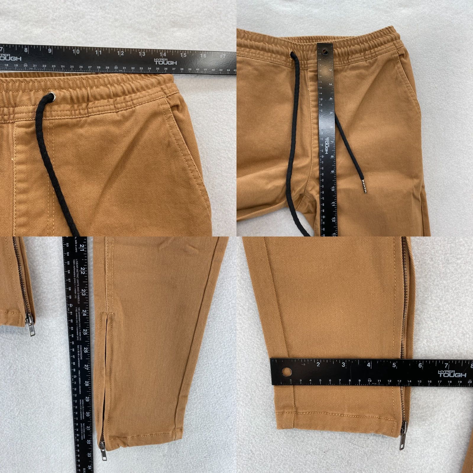 Camel Kayden K Jogger Pants Mens Small Camel Brown Comfort Stretch Ankle Zip Casual Size US 28 / EU 44 - 8 Thumbnail