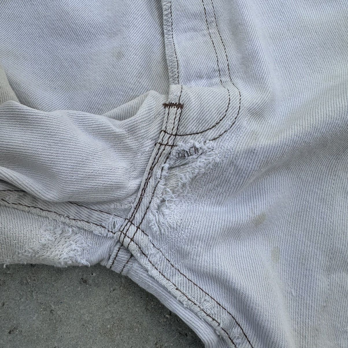 Levi's VTG 90’s Levis 501 Repaired Patchwork White Denim Jeans Size US 34 / EU 50 - 6 Thumbnail