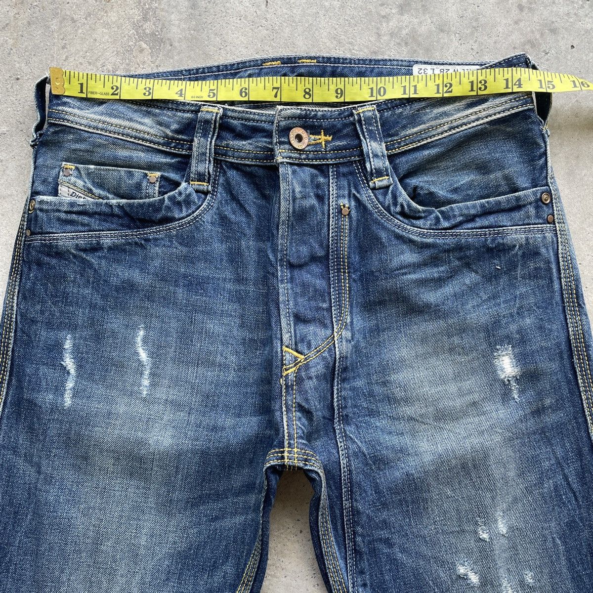 Diesel Vintage Diesel Timmen Distressed Jeans Faded Denim Pants Size US 29 - 5 Thumbnail