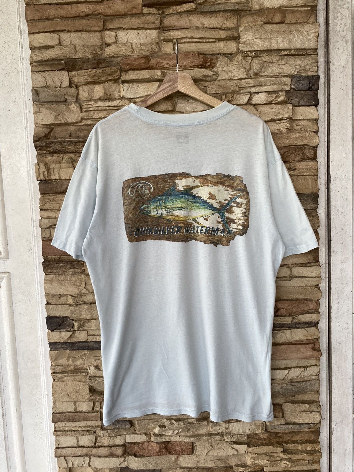 Quiksilver Vintage Quiksilver Waterman Fish Tshirt Size US L / EU 52-54 / 3 - 1 Thumbnail