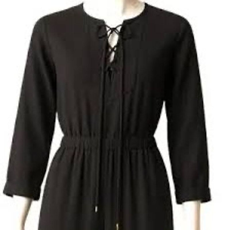 Derek Lam 10 Crosby Derek Lam 10 Crosby Black Lace-up Romper (Sz 6) Size 28" / US 6 / IT 42 - 3 Thumbnail