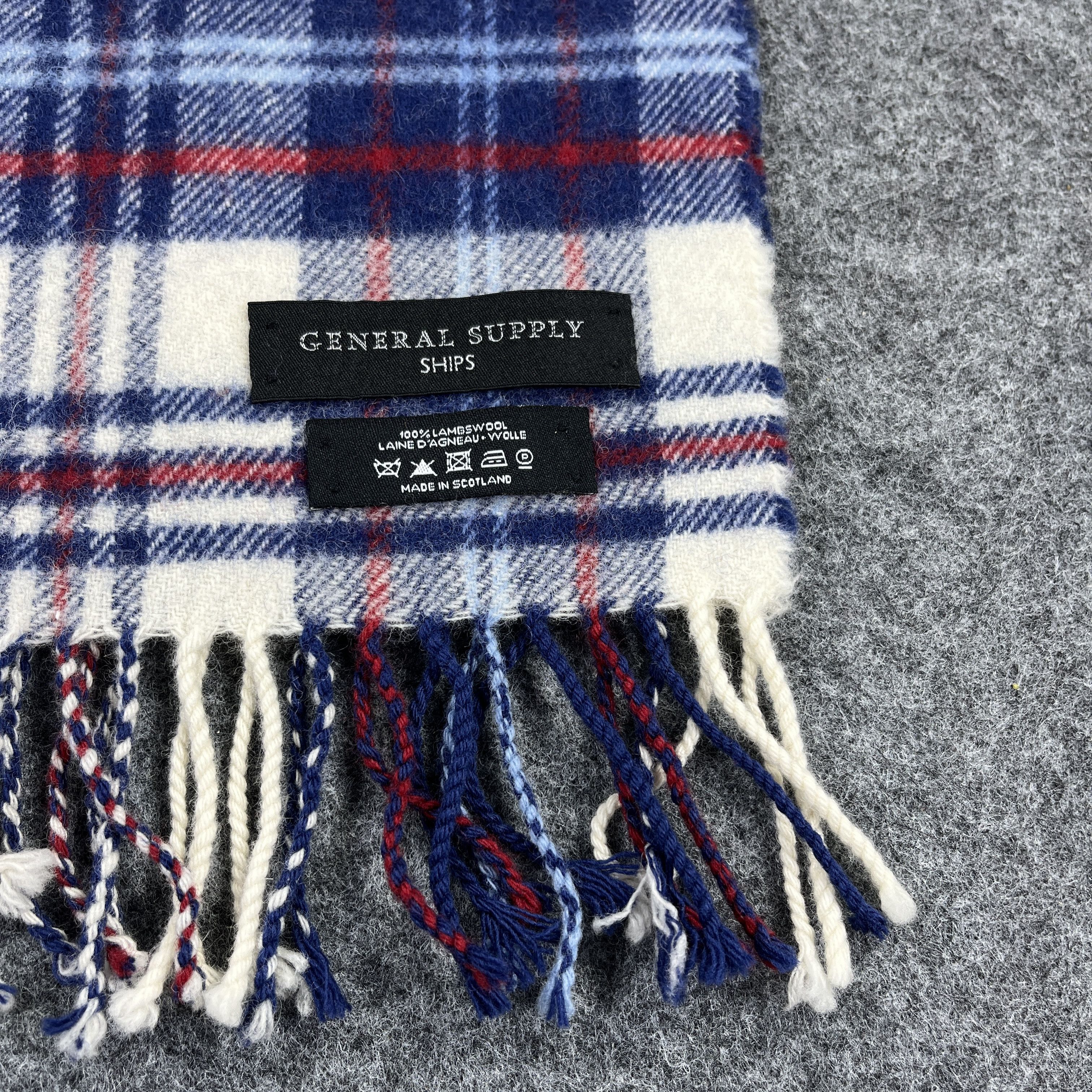 SHIPS × Vintage Ships Checked Scarf / Muffler / Neckwear T940 Size ONE SIZE - 5 Thumbnail