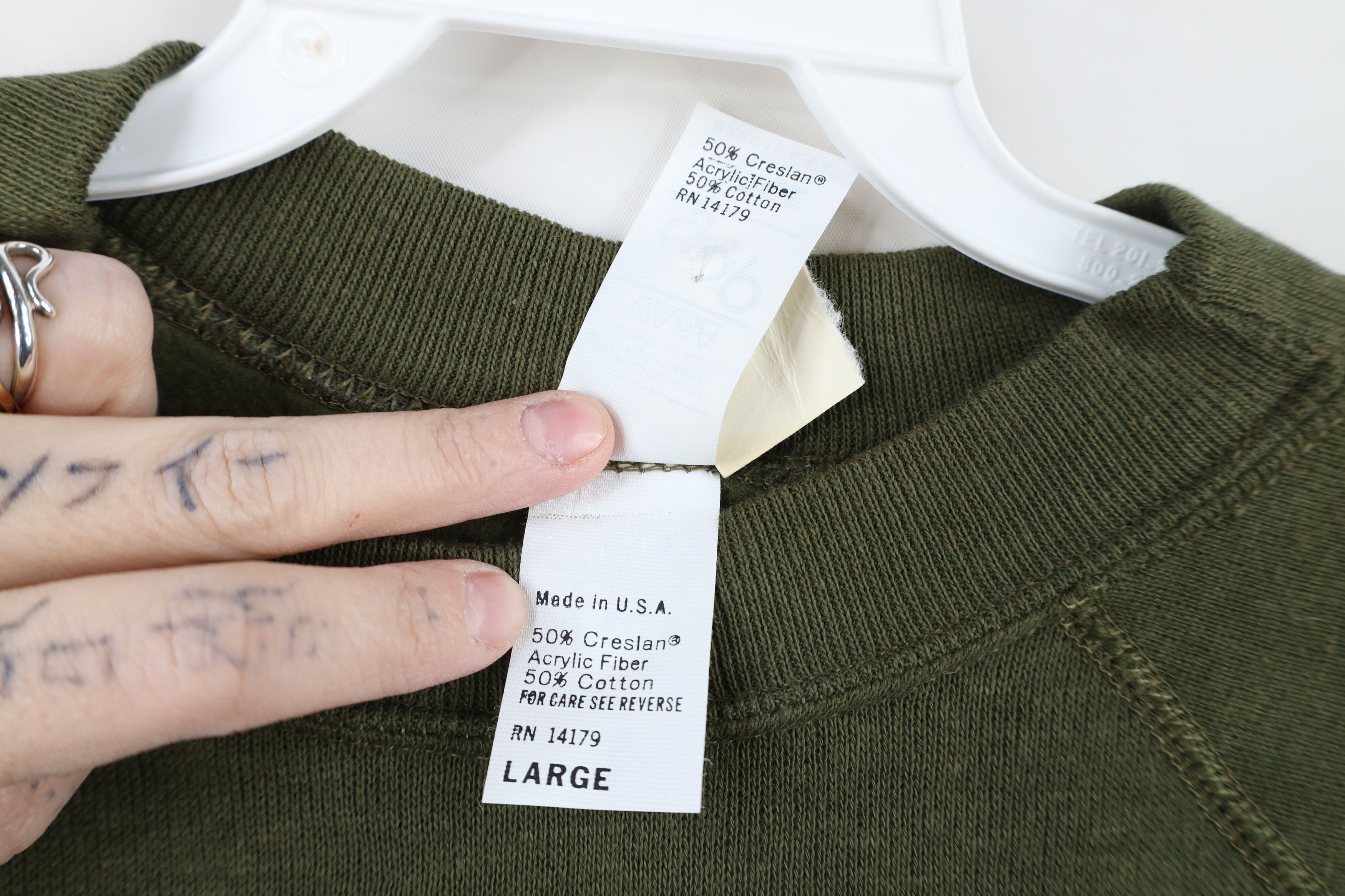 Gap × Vintage Deadstock Vintage 70s 80s Gap Crewneck Sweatshirt Olive USA Size US L / EU 52-54 / 3 - 6 Thumbnail