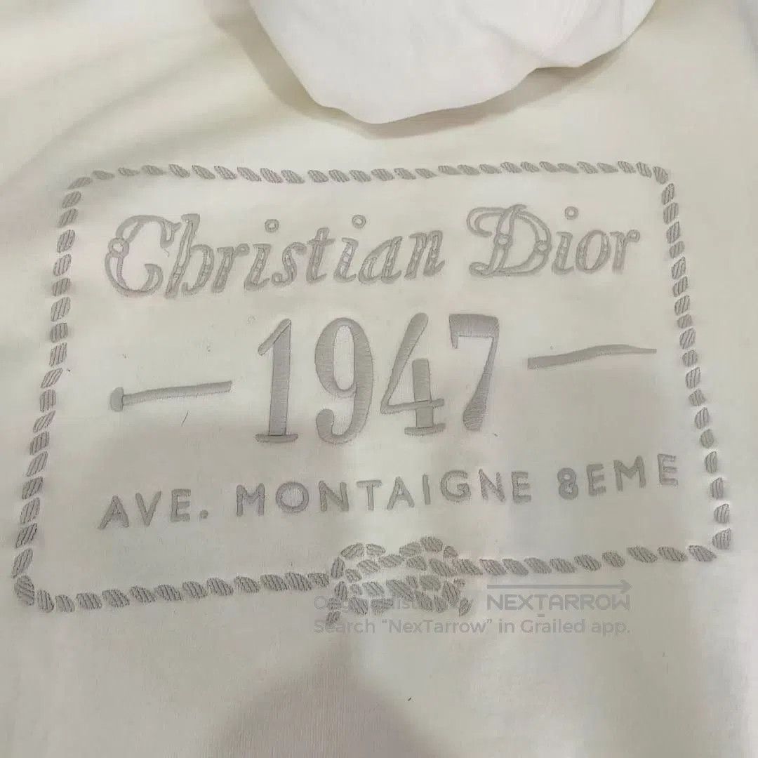 Dior Dior 1947 Embroidered Letter Beige Hoodie. Size US M / EU 48-50 / 2 - 4 Thumbnail