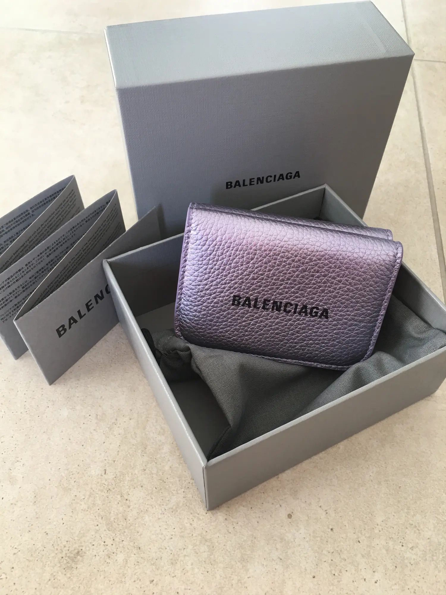 Balenciaga Mini Wallet Metallized Grained Calf Size ONE SIZE - 1 Thumbnail