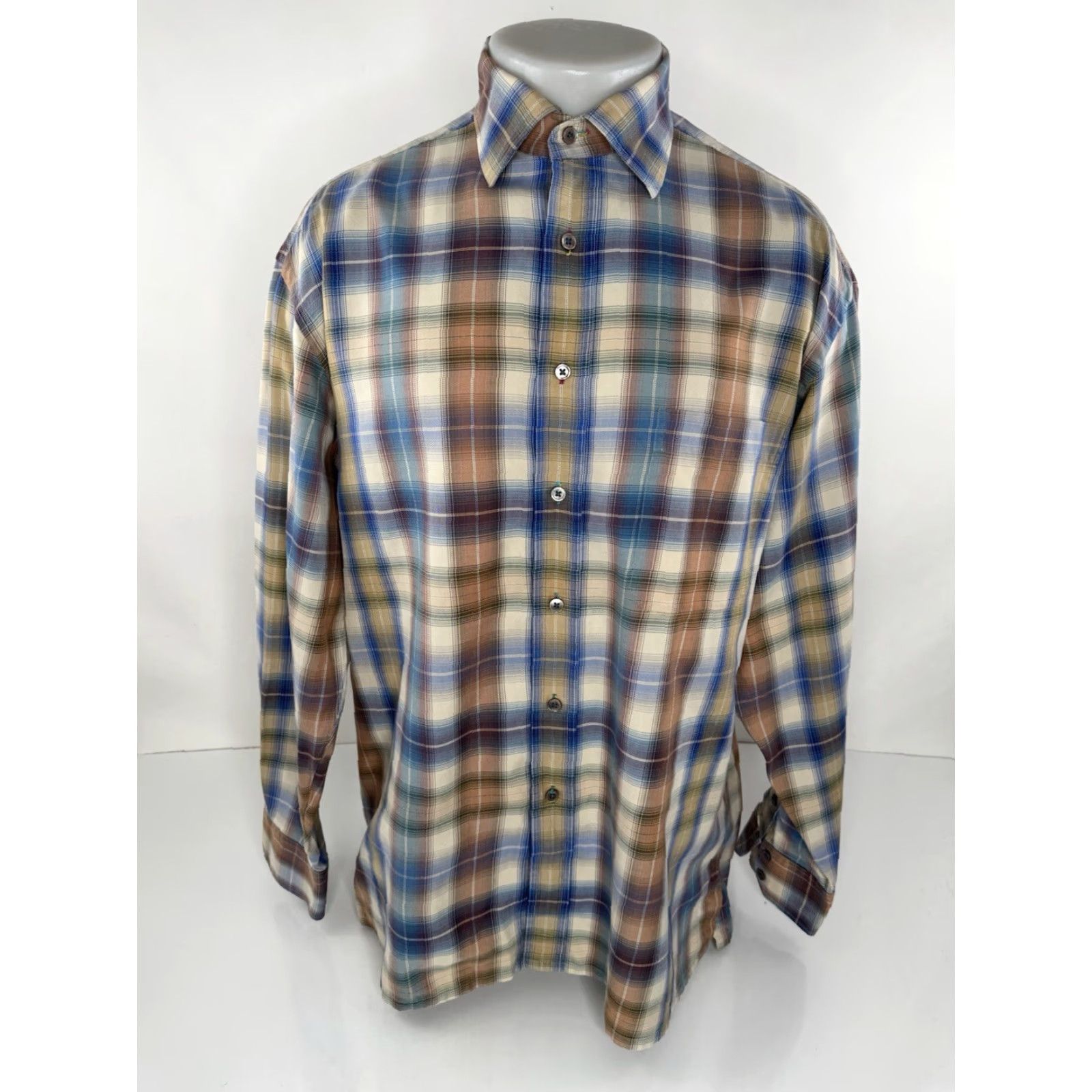 Alexander Julian ALEXANDER JULIAN / PRIVATE RESERVE 2002 Plaid Mens L Shirt Size US L / EU 52-54 / 3 - 2 Thumbnail