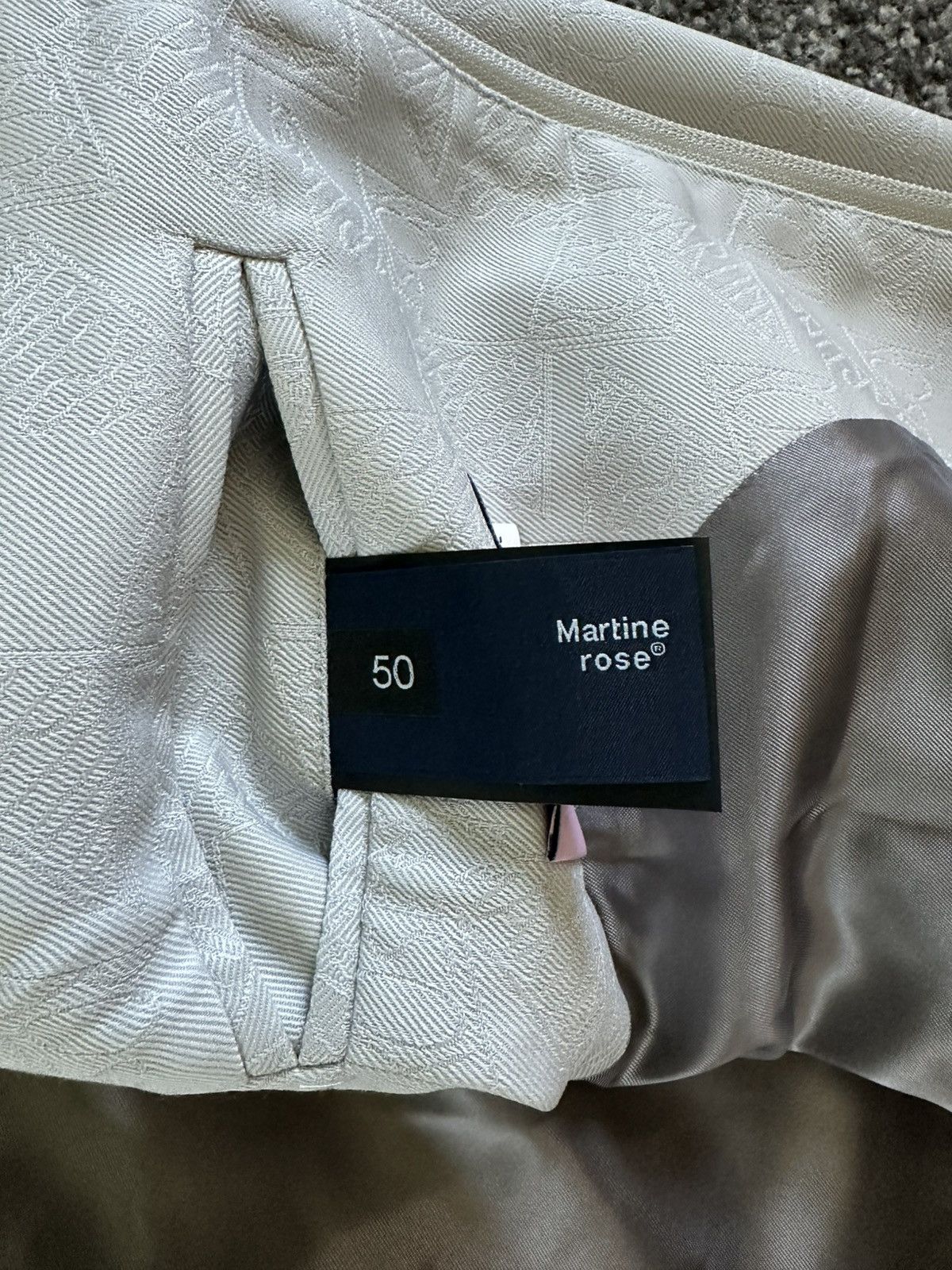 Martine Rose [NEW] $1190 SS22 Tailored Track Jacket Wool Jacquard Grey Size US L / EU 52-54 / 3 - 6 Thumbnail