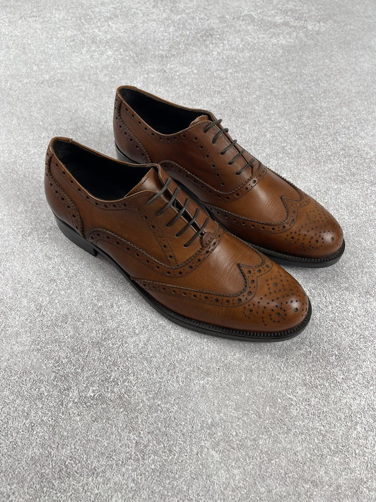 Designer × Vintage Vintage British Passport Leather Brogue Derby Men’s Shoes Size US 9 / EU 42 - 1 Thumbnail