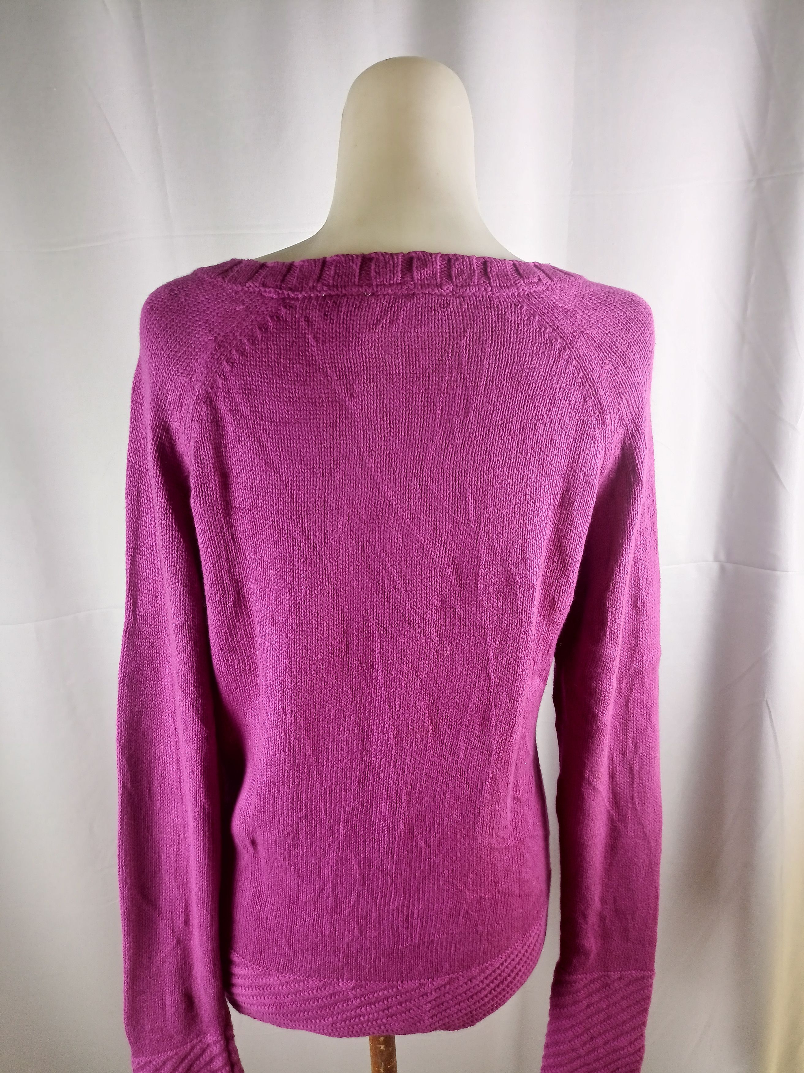 DKNY DKNY JEANS Donna Karan Knitted Sweater V-Neck Size L / US 10 / IT 46 - 9 Thumbnail