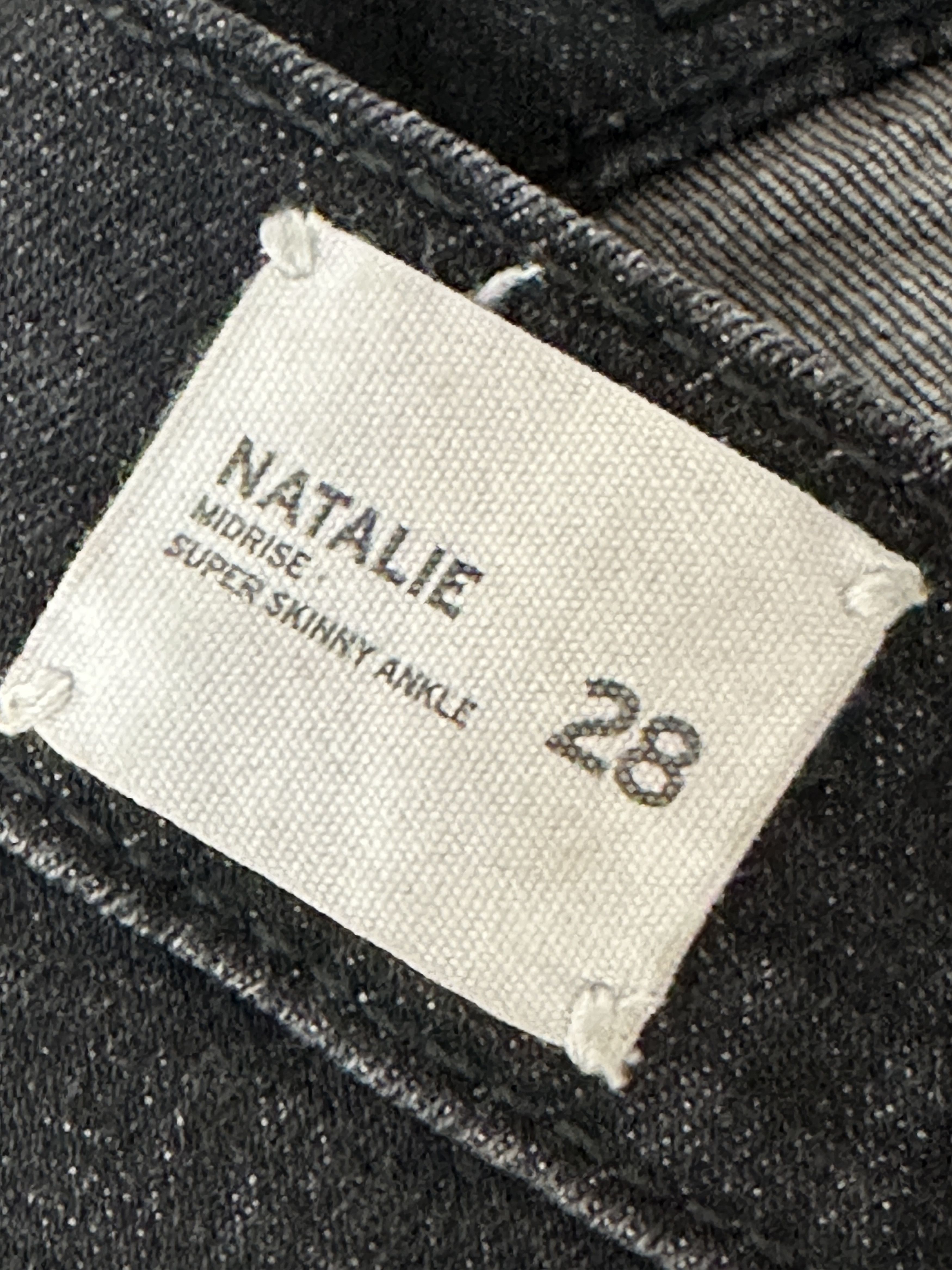 Hudson Hudson Natalie Mid Rise Black Super Skinny Ankle Jeans Size 28" / US 6 / IT 42 - 4 Thumbnail