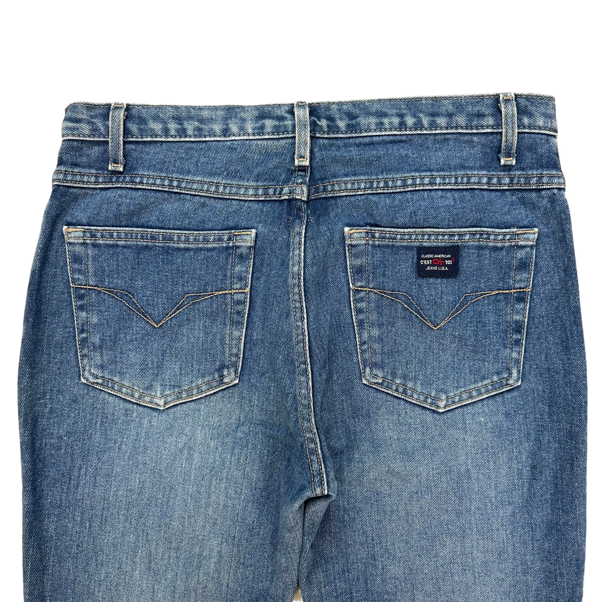 Vintage C'EST TOI JEANS USA BEADED JEANS STRAIGHT CUT #8859-032 Size 32" / US 10 / IT 46 - 11 Thumbnail