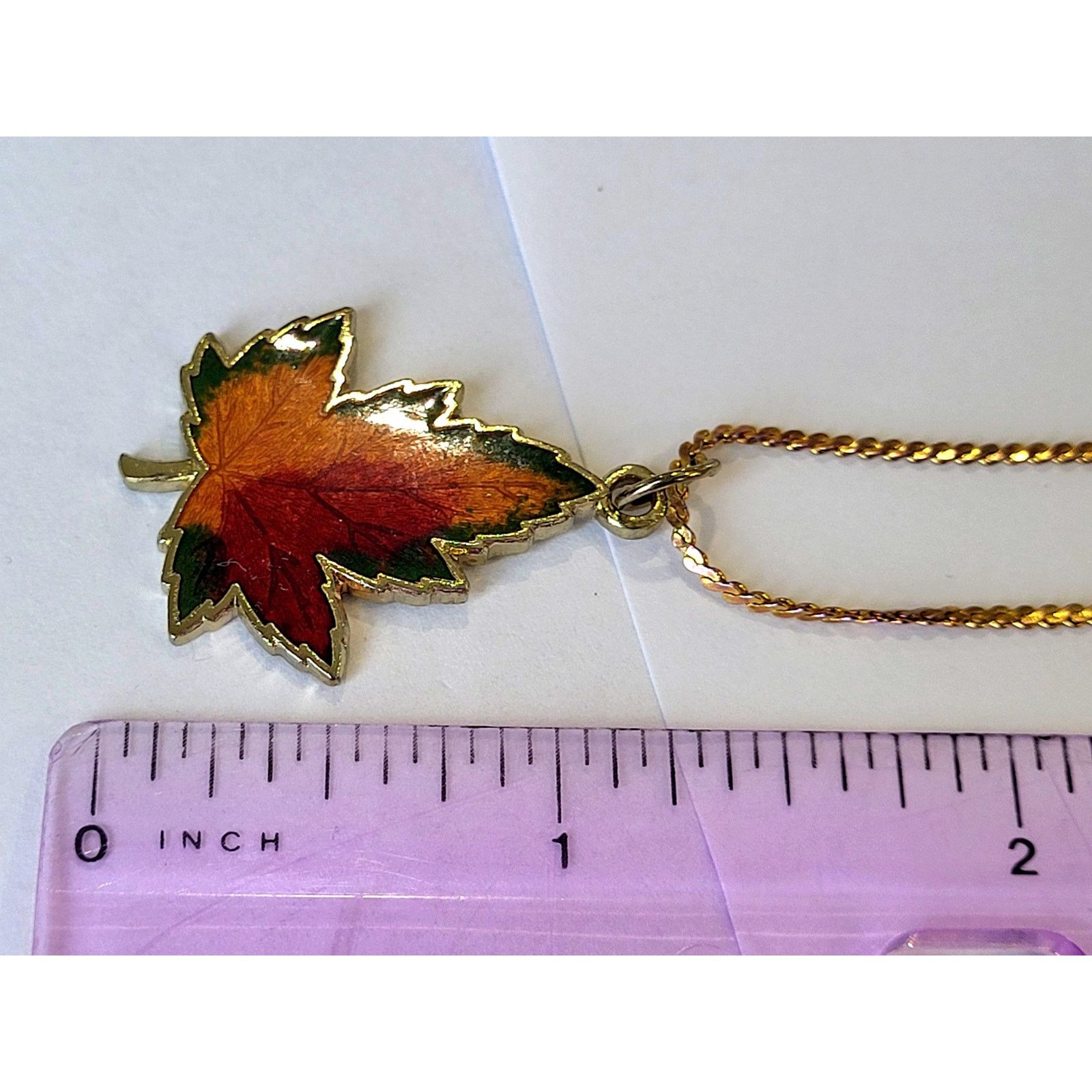 Other Maple Leaf Pendant Necklace Earrings Set VT Canada Enamel Size ONE SIZE - 8 Thumbnail