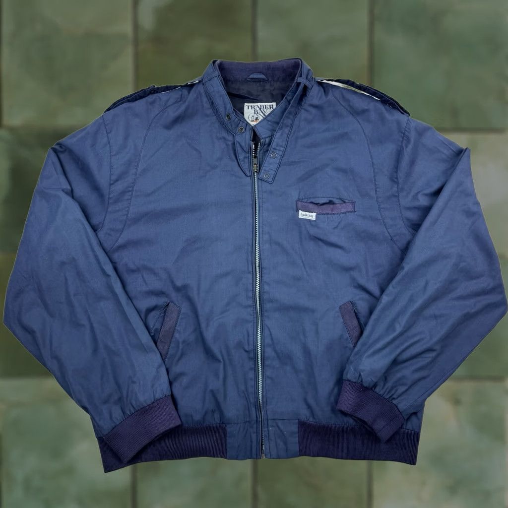 Members Only VINTAGE Trader Bay Jacket Mens Large 1980s Windbreaker Blue Zip Snap Logo Classic Members Only Size US L / EU 52-54 / 3 - 1 Thumbnail