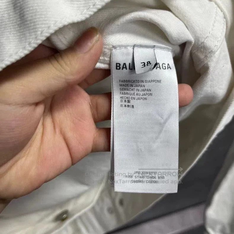 Other Balenciaga White Logo Denim Jacket. Size US XS / EU 42 / 0 - 4 Thumbnail