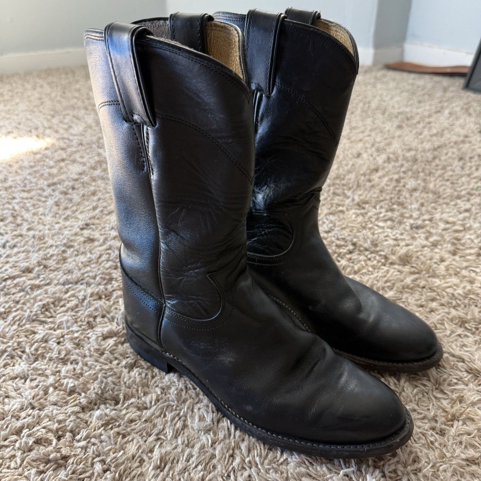 Justin Boots Justin Black Classic Roper Cowboy Boot L3703 Ladies Size 6 B Size US 6 / IT 36 - 11 Thumbnail