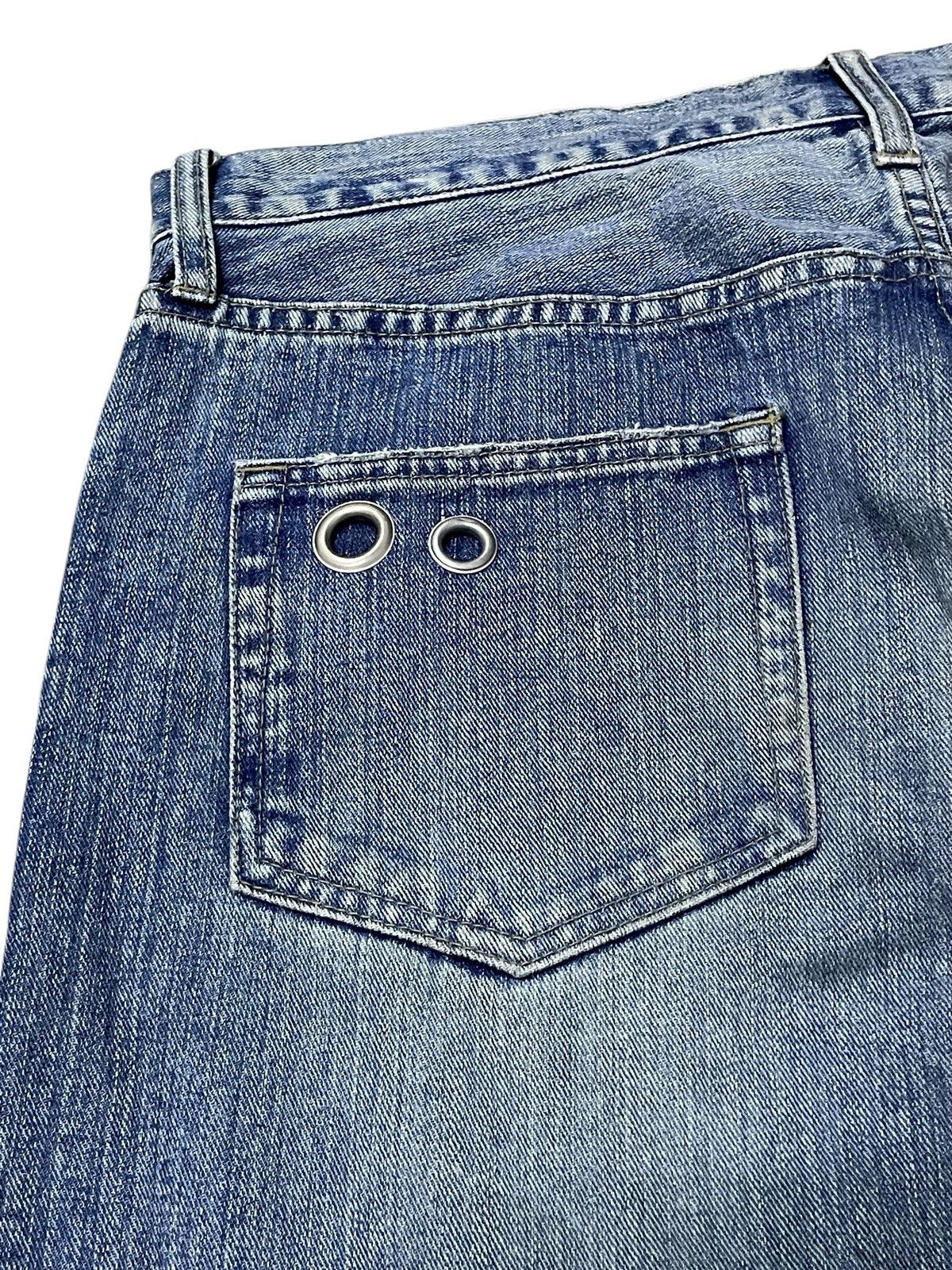 5351 POUR LES HOMMES × Japanese Brand × Tornado Mart Edge Rupert G land Asymmetrical Leather Pocket Rivets Jeans Size US 32 / EU 48 - 21 Thumbnail