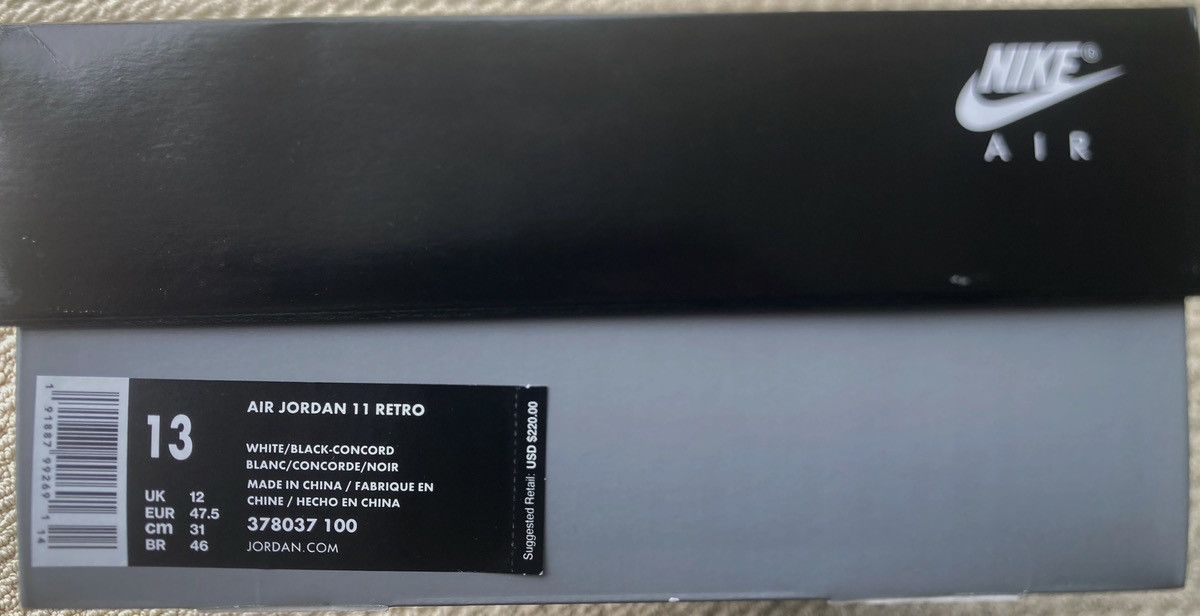 Nike Nike Air Jordan Retro 11 Concord 2018-DEADSTOCK Size US 13 / EU 46 - 2 Thumbnail