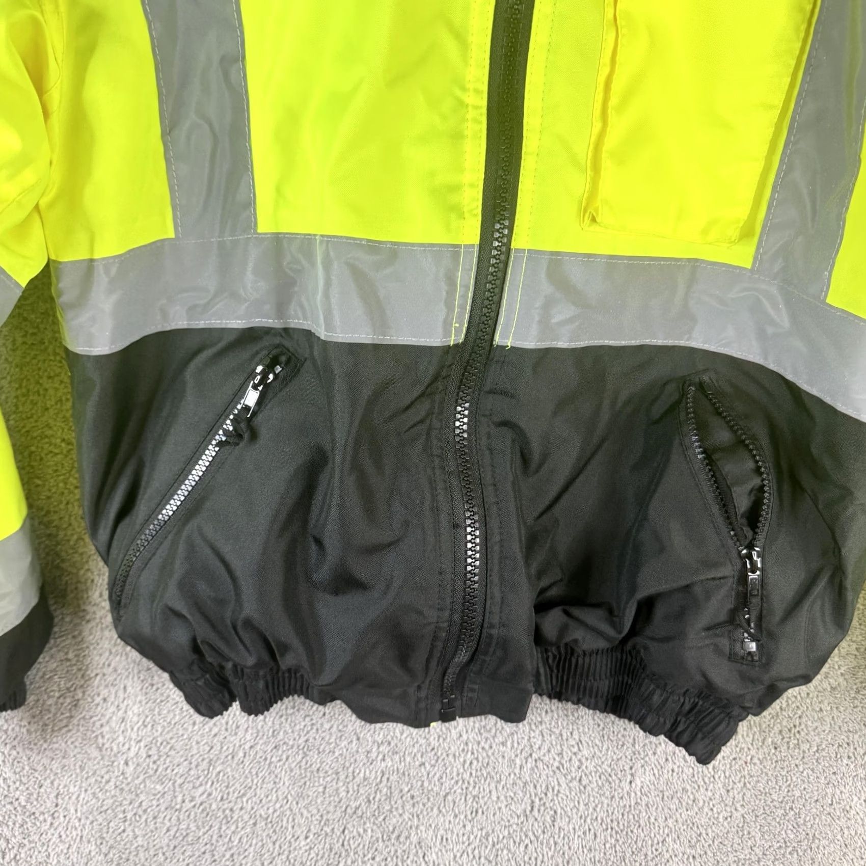 Vintage Radians Jacket Mens S Yellow Hi Vis Bomber Hooded Workwear SJ11QB-3ZGS Size US S / EU 44-46 / 1 - 4 Thumbnail