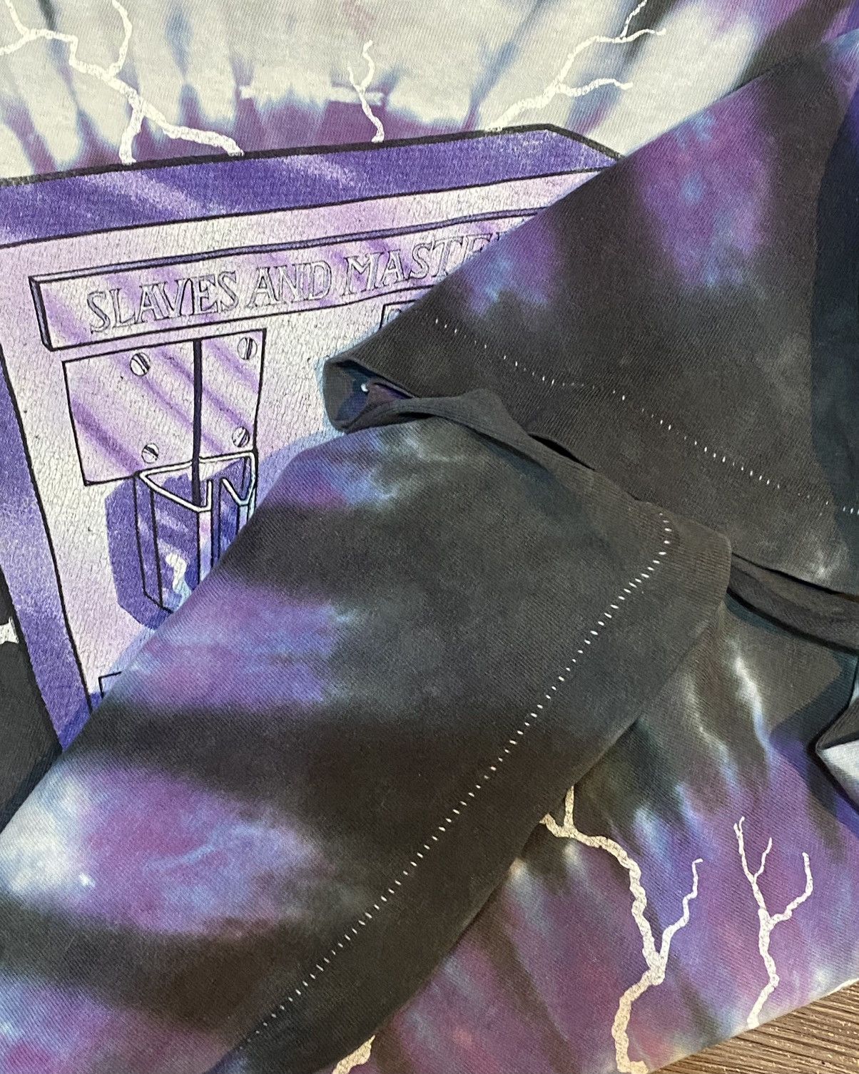 Fruit Of The Loom Tshirt Vintage Deep Purple 1991 Slaves And Masters Thunder Size US XL / EU 56 / 4 - 10 Thumbnail