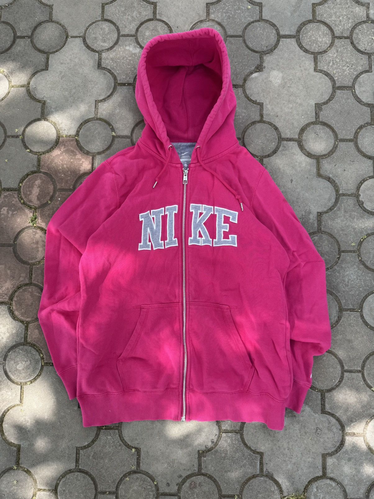 Nike × Vintage Vintage Nike Spell Out Y2K Zip Hoodie USA Size XL / US 12-14 / IT 48-50 - 2 Thumbnail